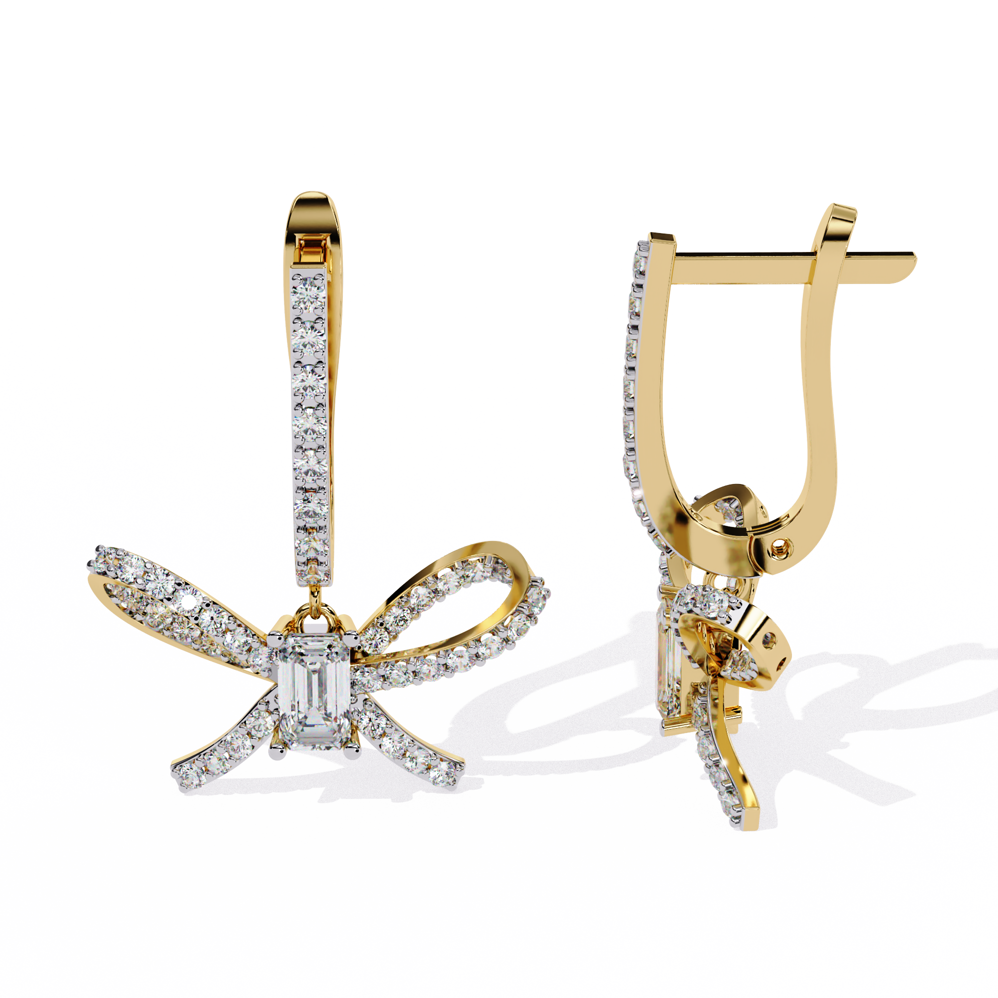 Tiny Bow Stud Earrings | Bow-inspired Lab-grown Diamond