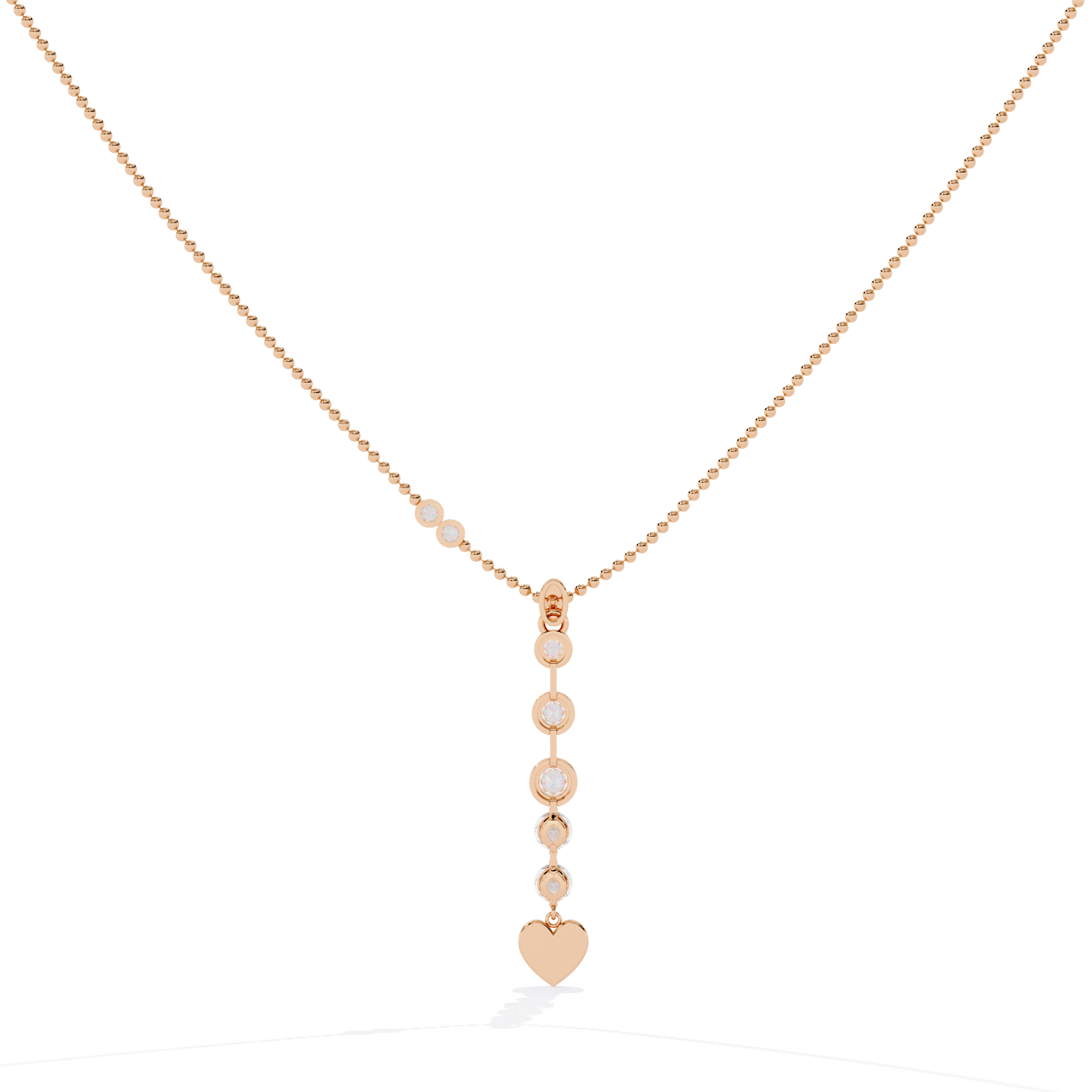 Round Diamond Drop Pendant