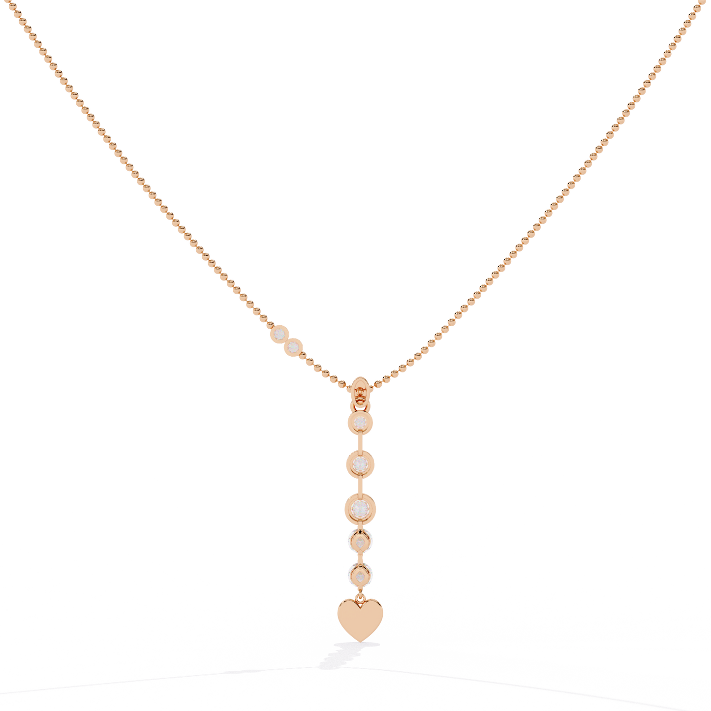 Round Diamond Drop Pendant