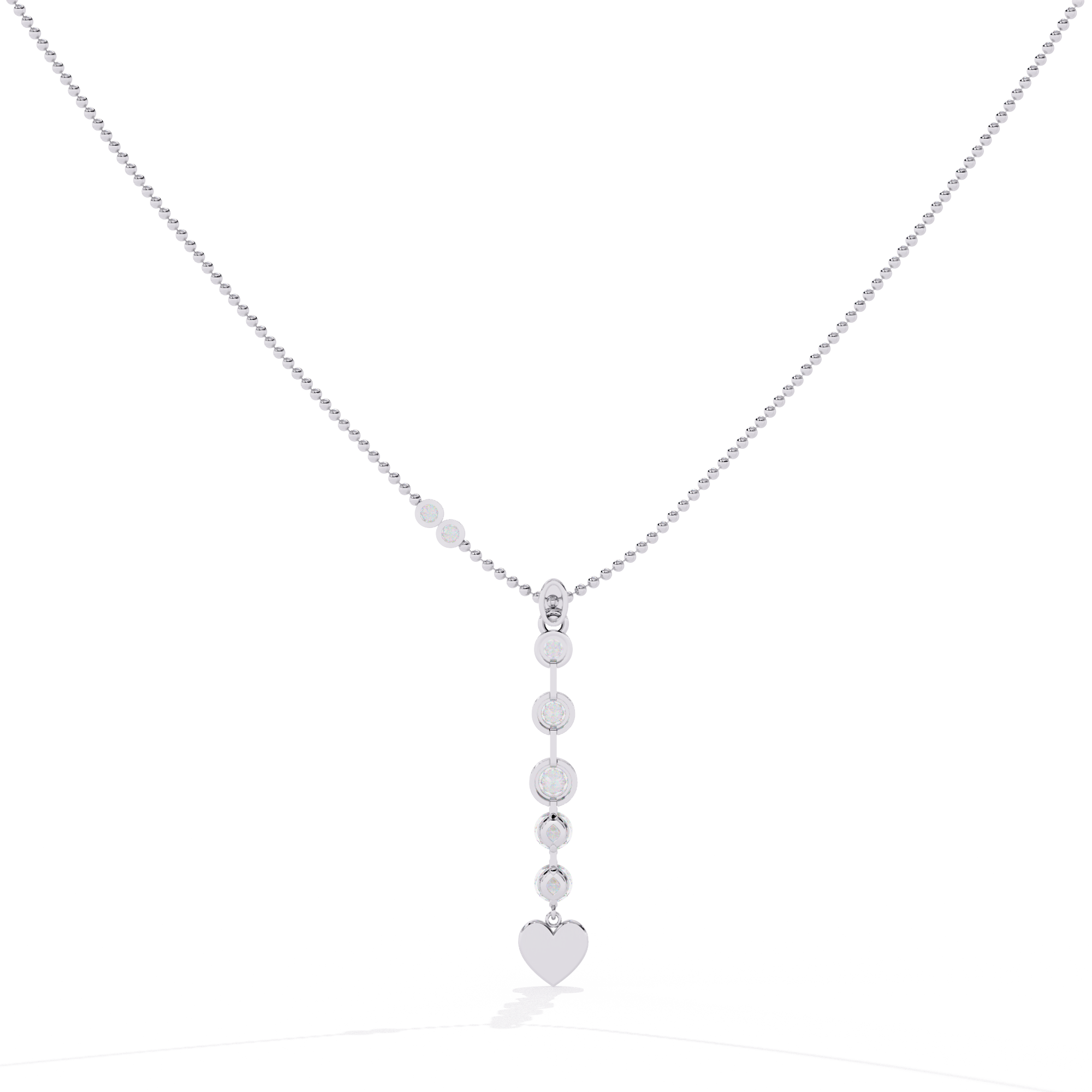 Round Diamond Drop Pendant