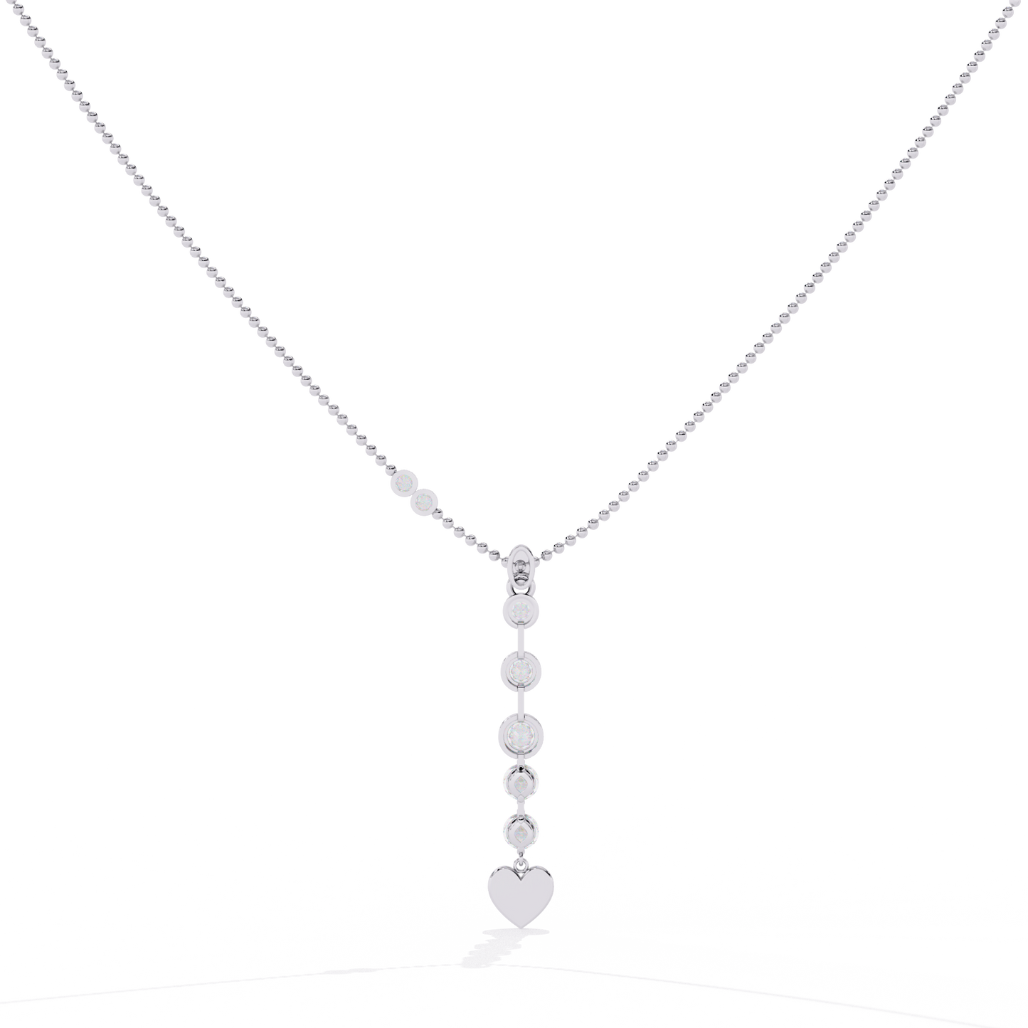 Round Diamond Drop Pendant