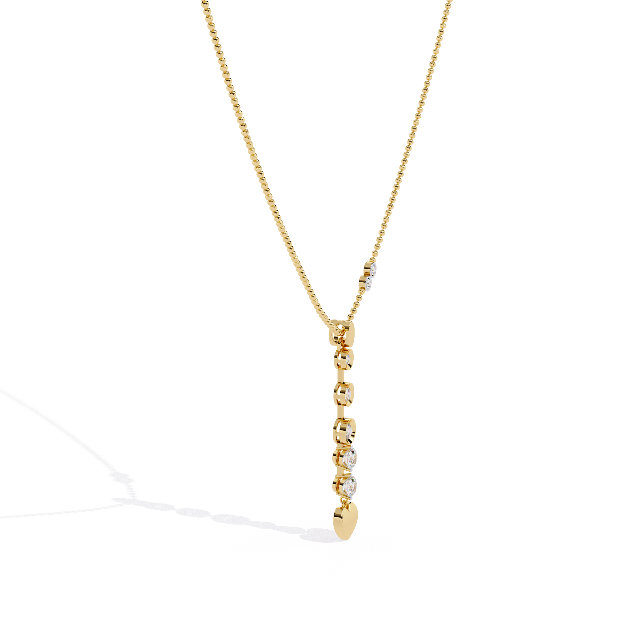 Round Diamond Drop Pendant