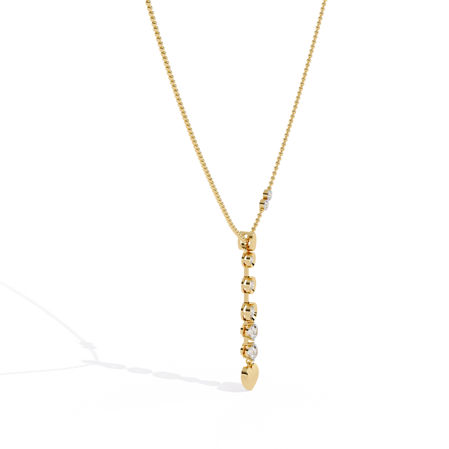 Round Diamond Drop Pendant