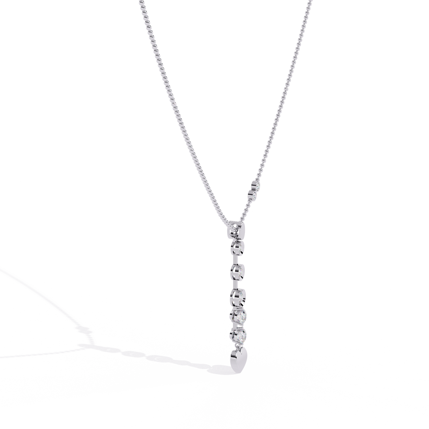 Round Diamond Drop Pendant