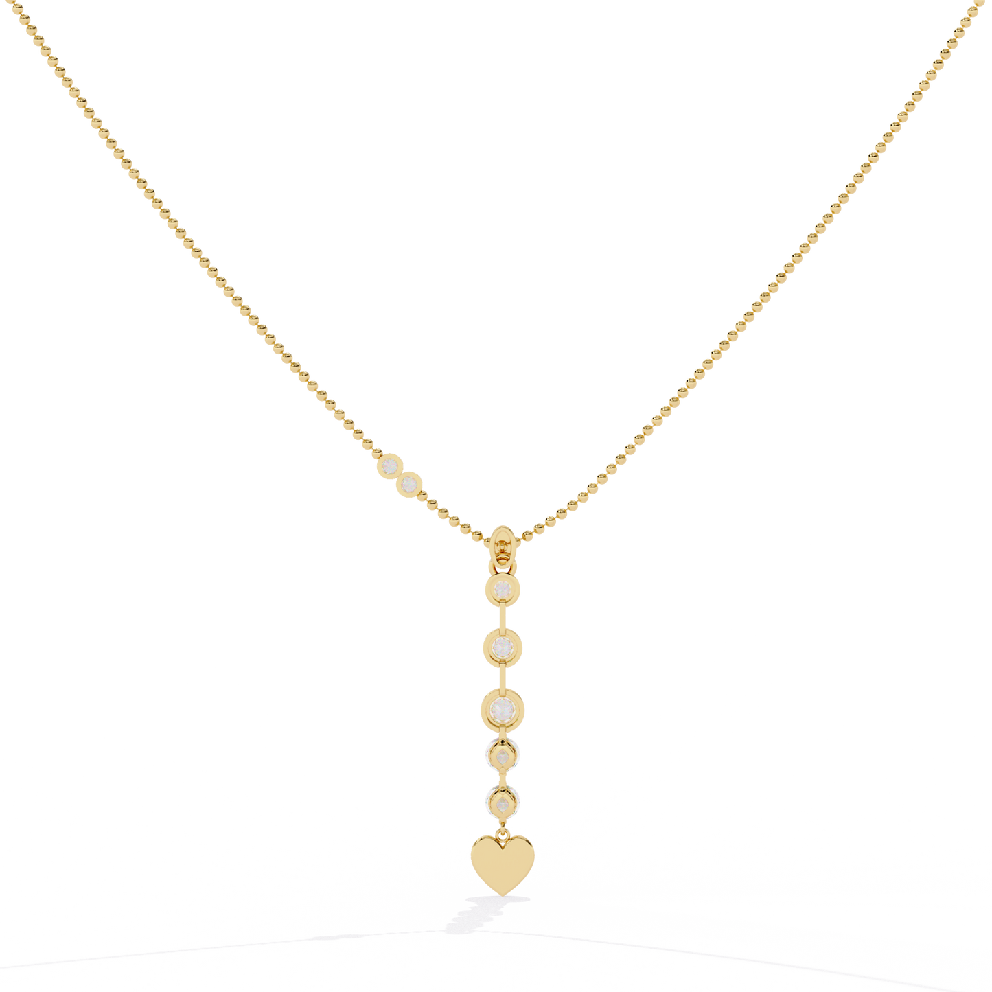 Round Diamond Drop Pendant