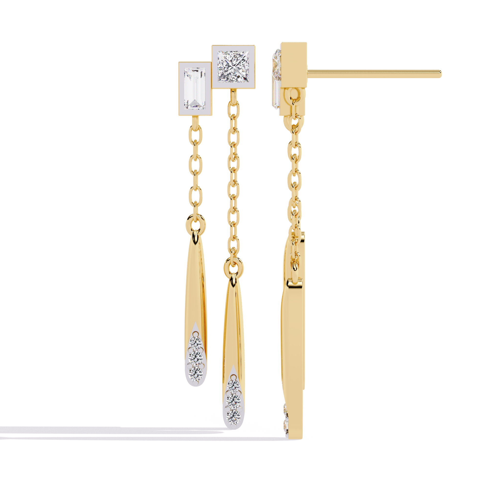 Multi-Shape Lab Grown Diamond Earrings