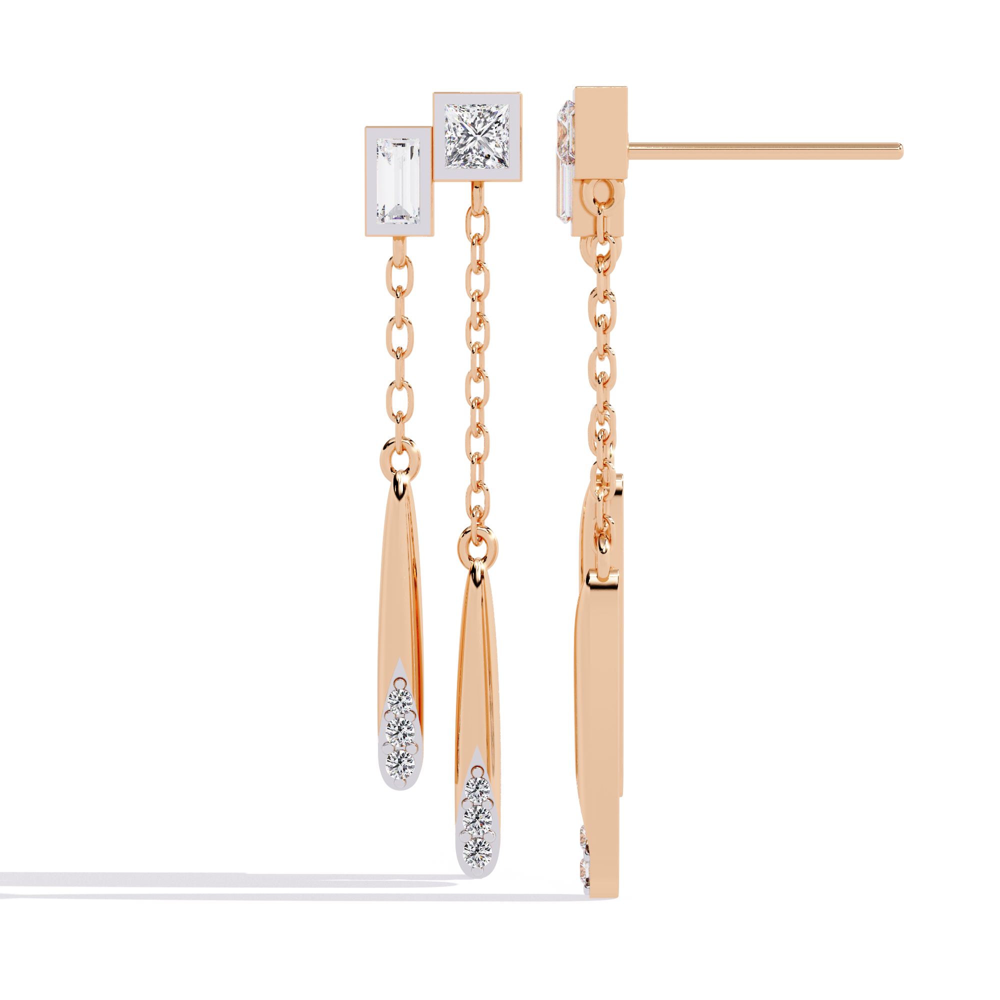 Multi-Shape Lab Grown Diamond Earrings