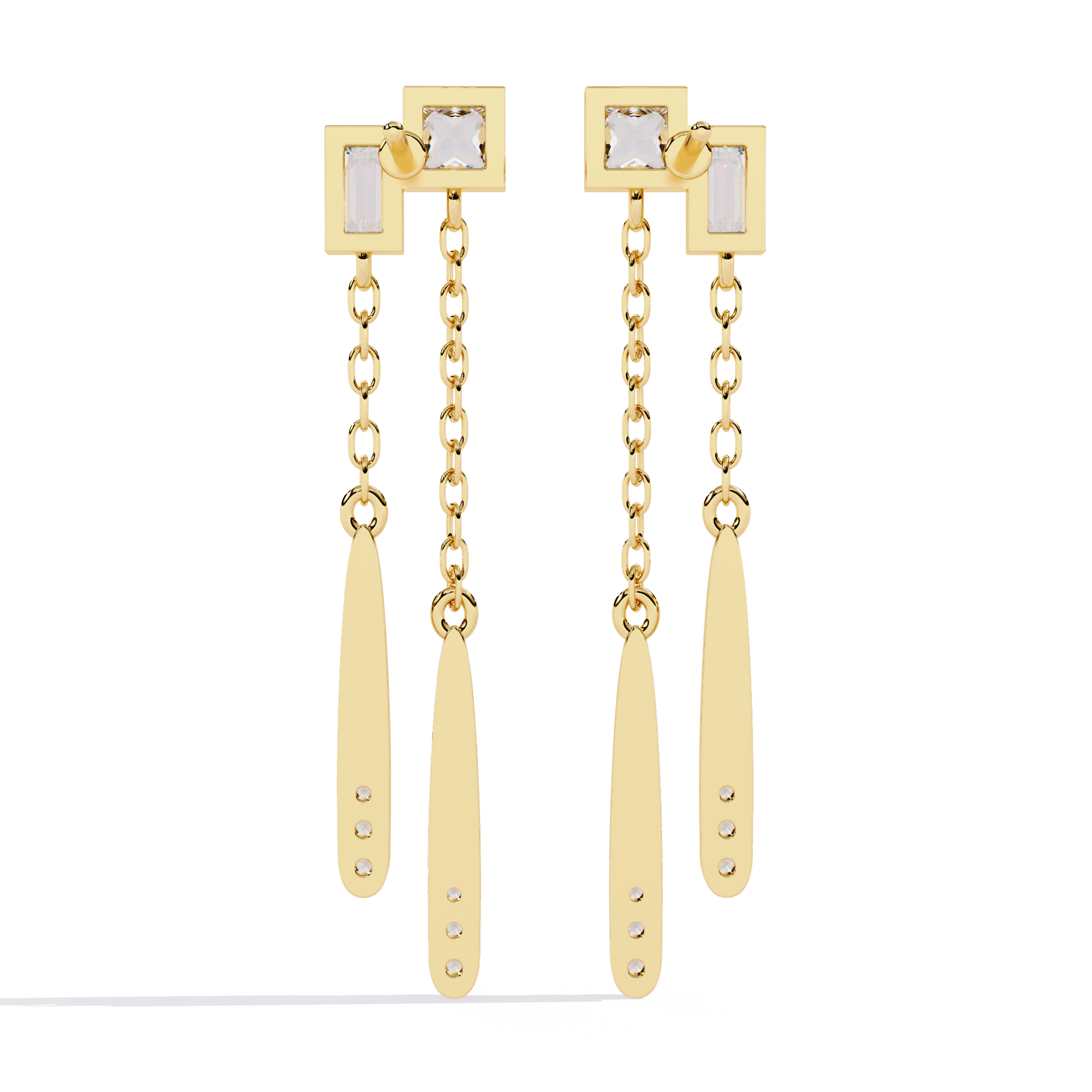 Multi-Shape Lab Grown Diamond Earrings