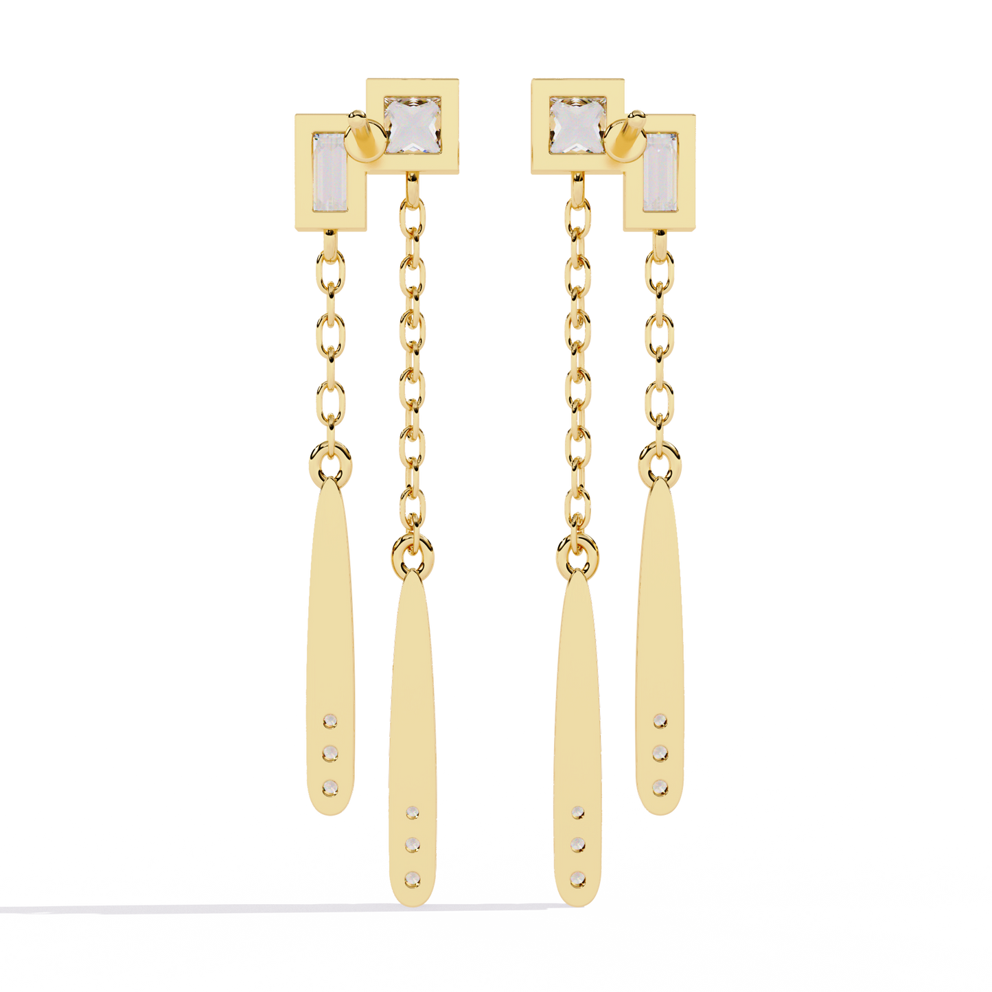 Multi-Shape Lab Grown Diamond Earrings
