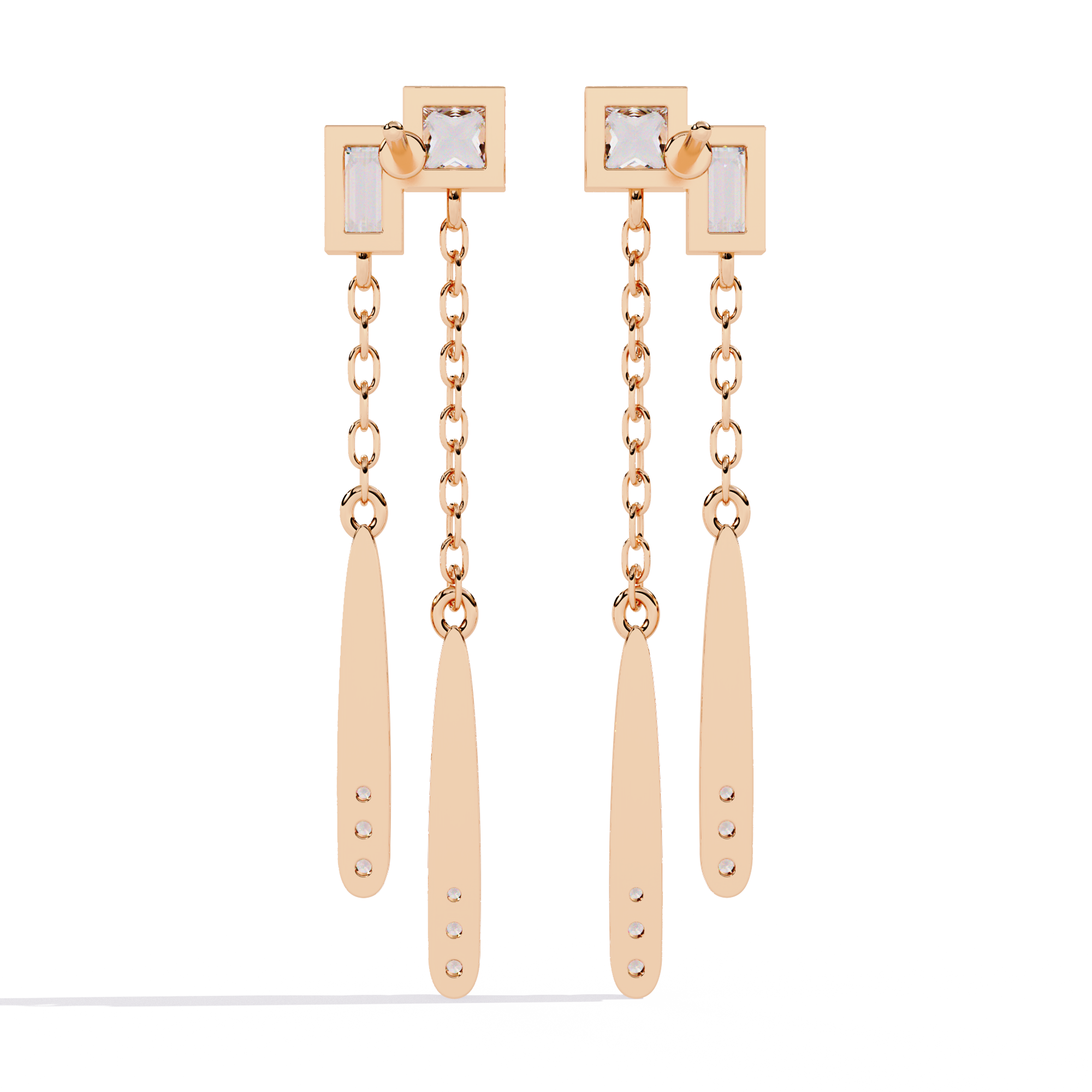 Multi-Shape Lab Grown Diamond Earrings