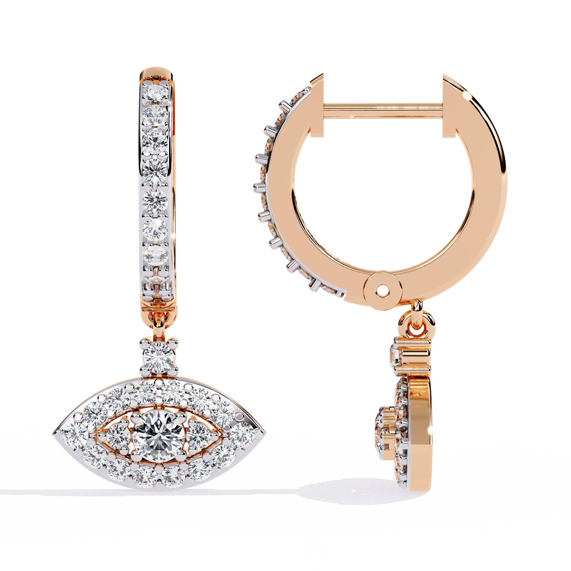 Jacquie Aiche Diamond Ceramic Evil Eye Hoop