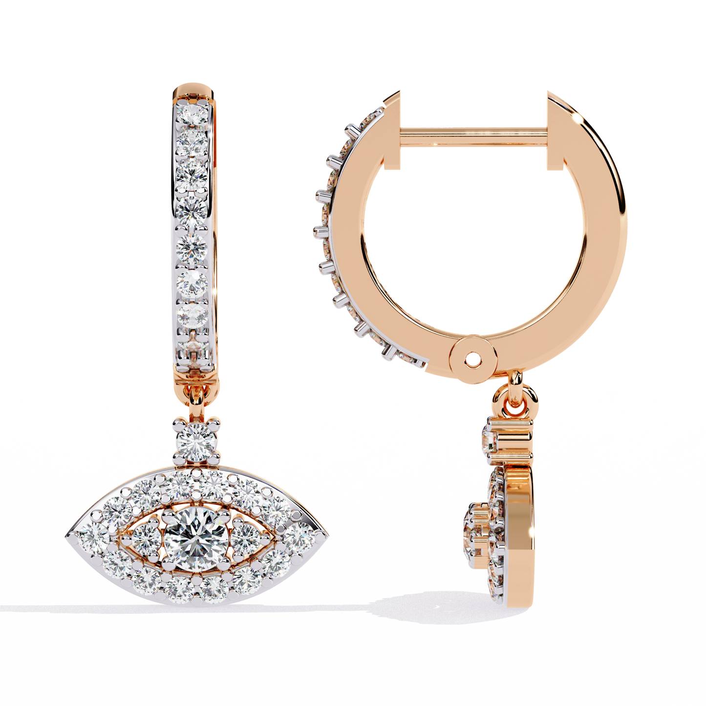 Jacquie Aiche Diamond Ceramic Evil Eye Hoop