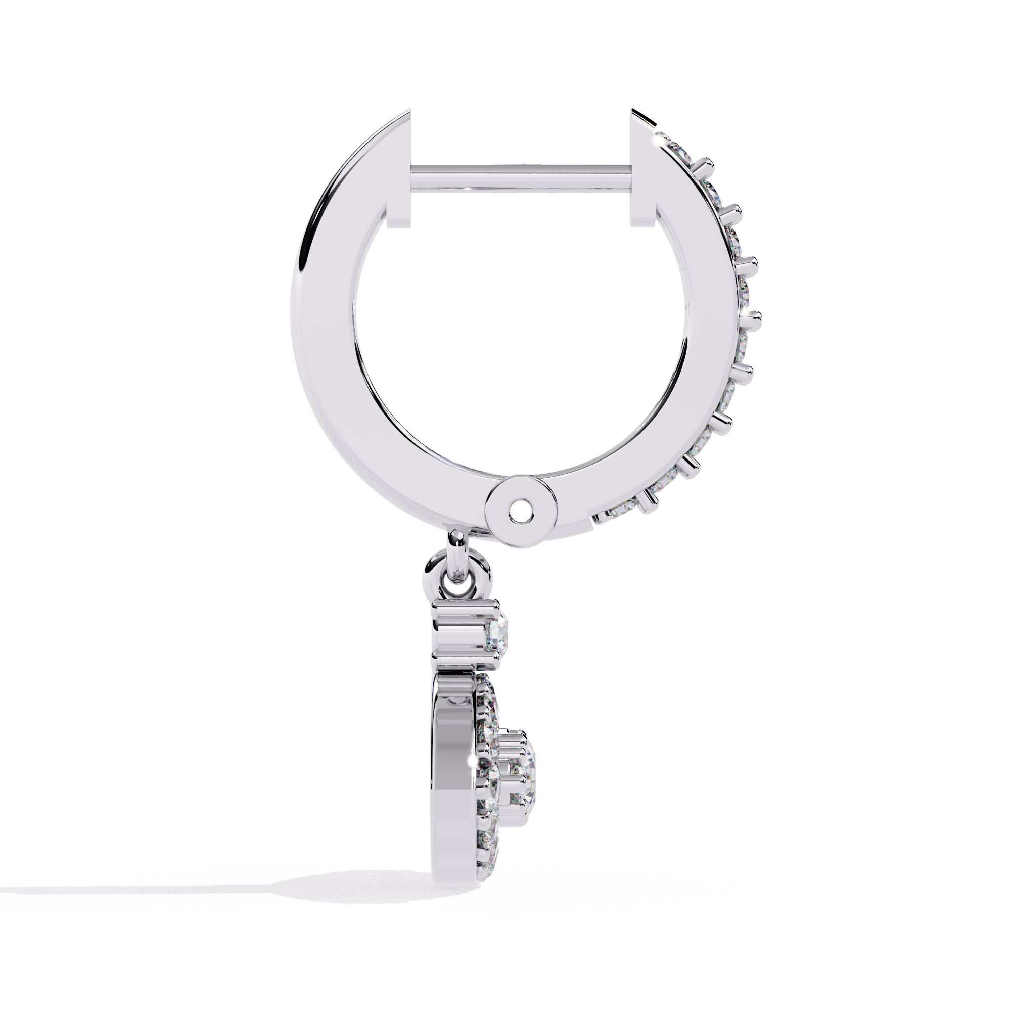 Jacquie Aiche Diamond Ceramic Evil Eye Hoop