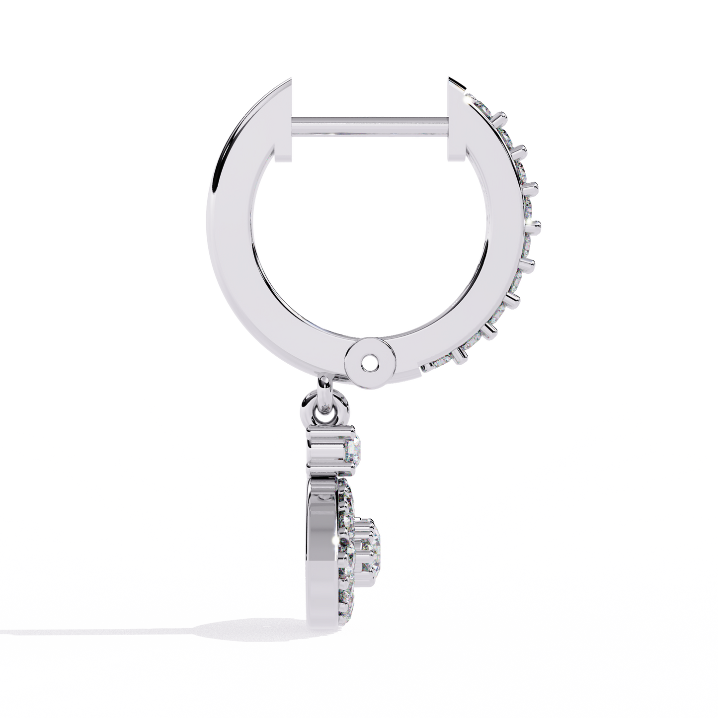 Jacquie Aiche Diamond Ceramic Evil Eye Hoop