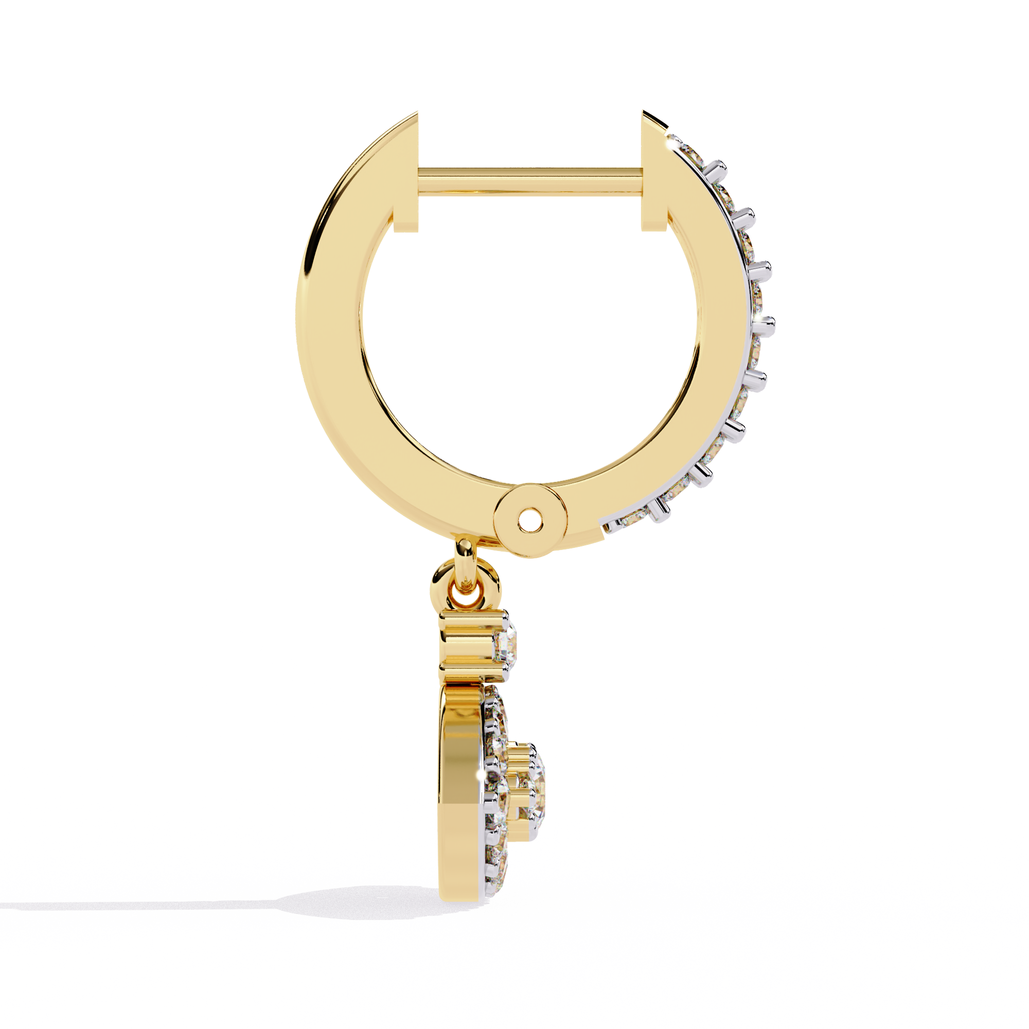 Jacquie Aiche Diamond Ceramic Evil Eye Hoop