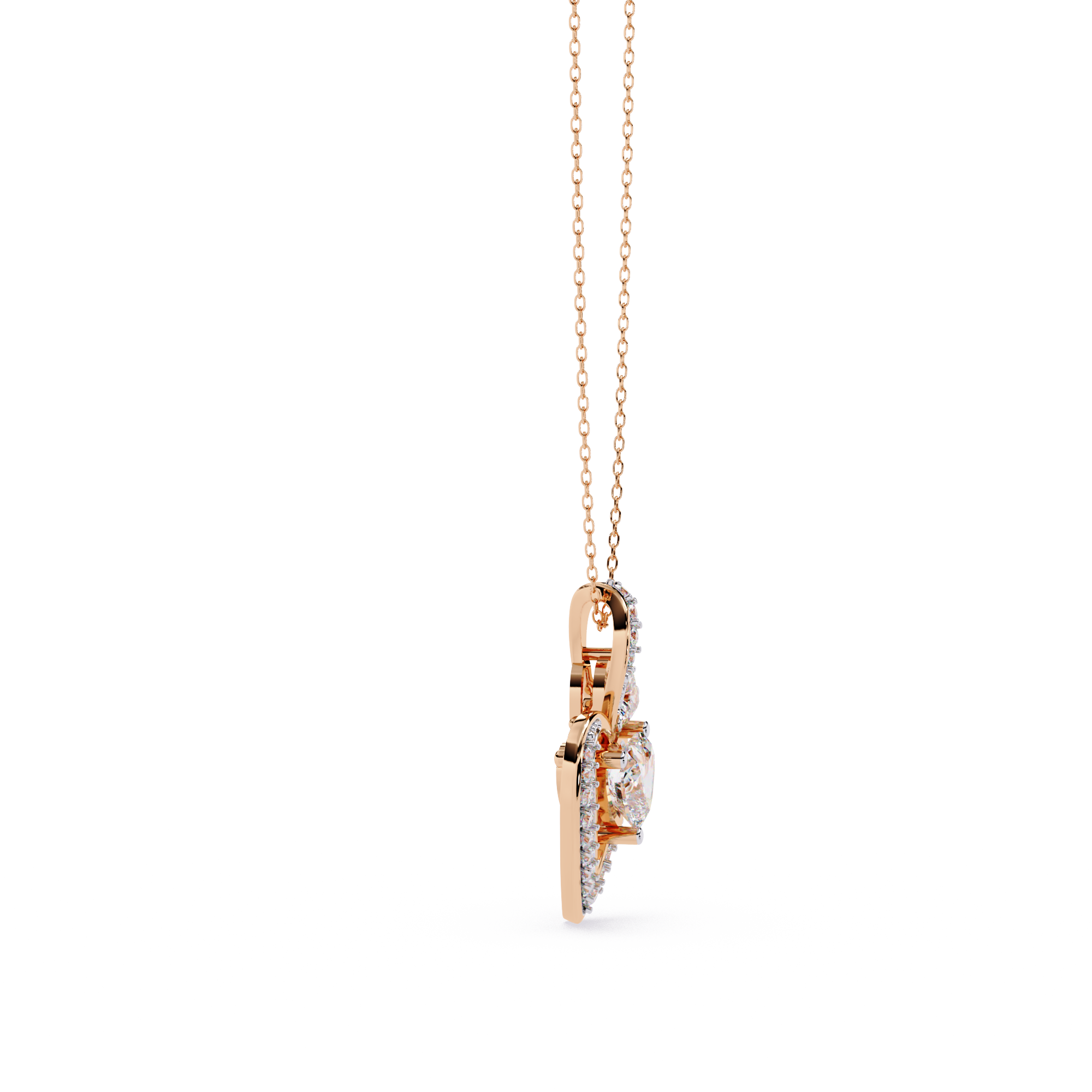 Celeste Dangling Heart Diamond Pendant