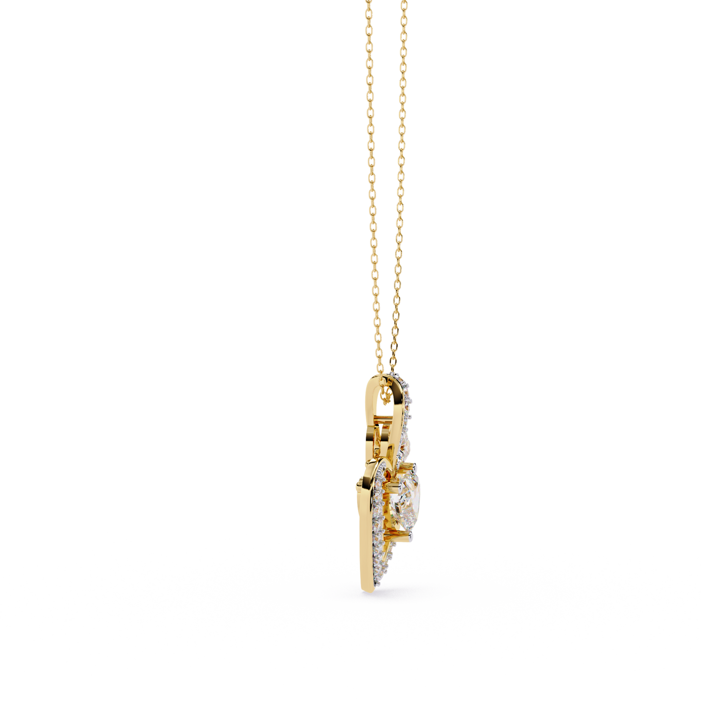 Celeste Dangling Heart Diamond Pendant