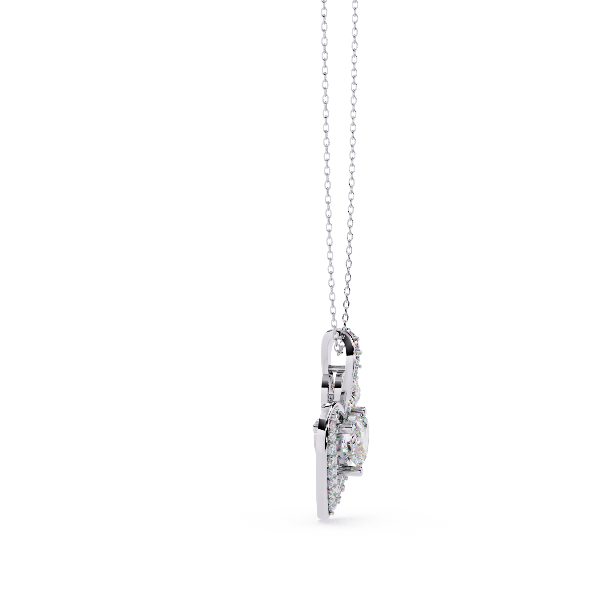 Celeste Dangling Heart Diamond Pendant