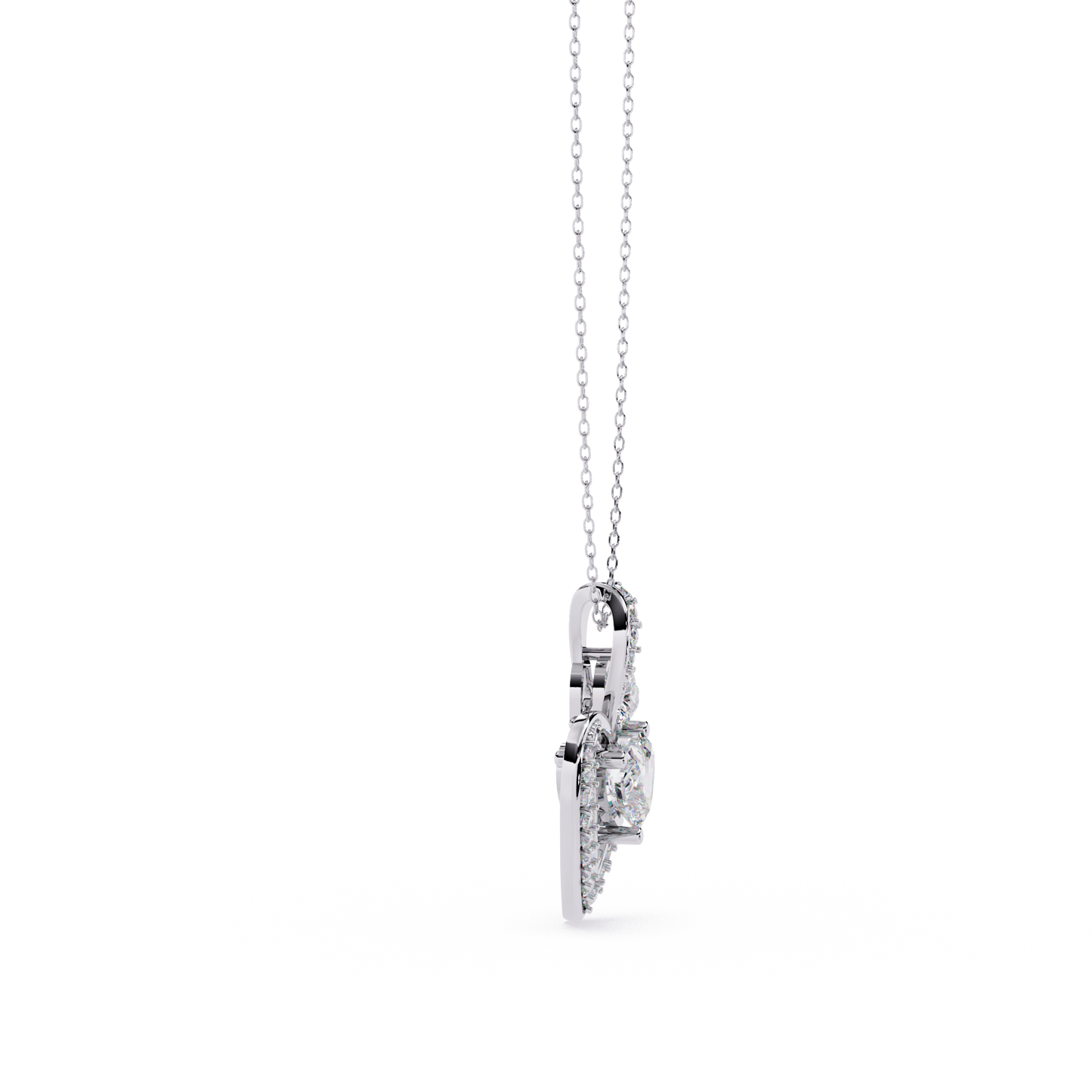 Celeste Dangling Heart Diamond Pendant