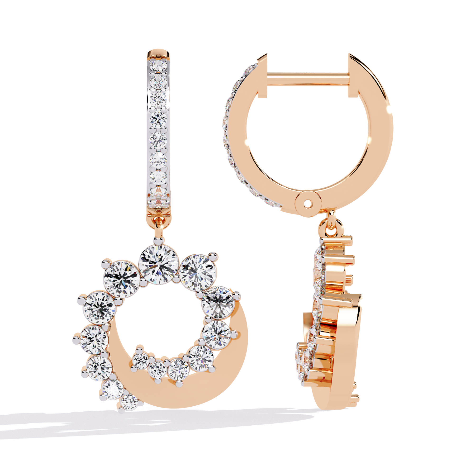 Love on The Side Diamond Earrings - Asymmetrical Dazzle