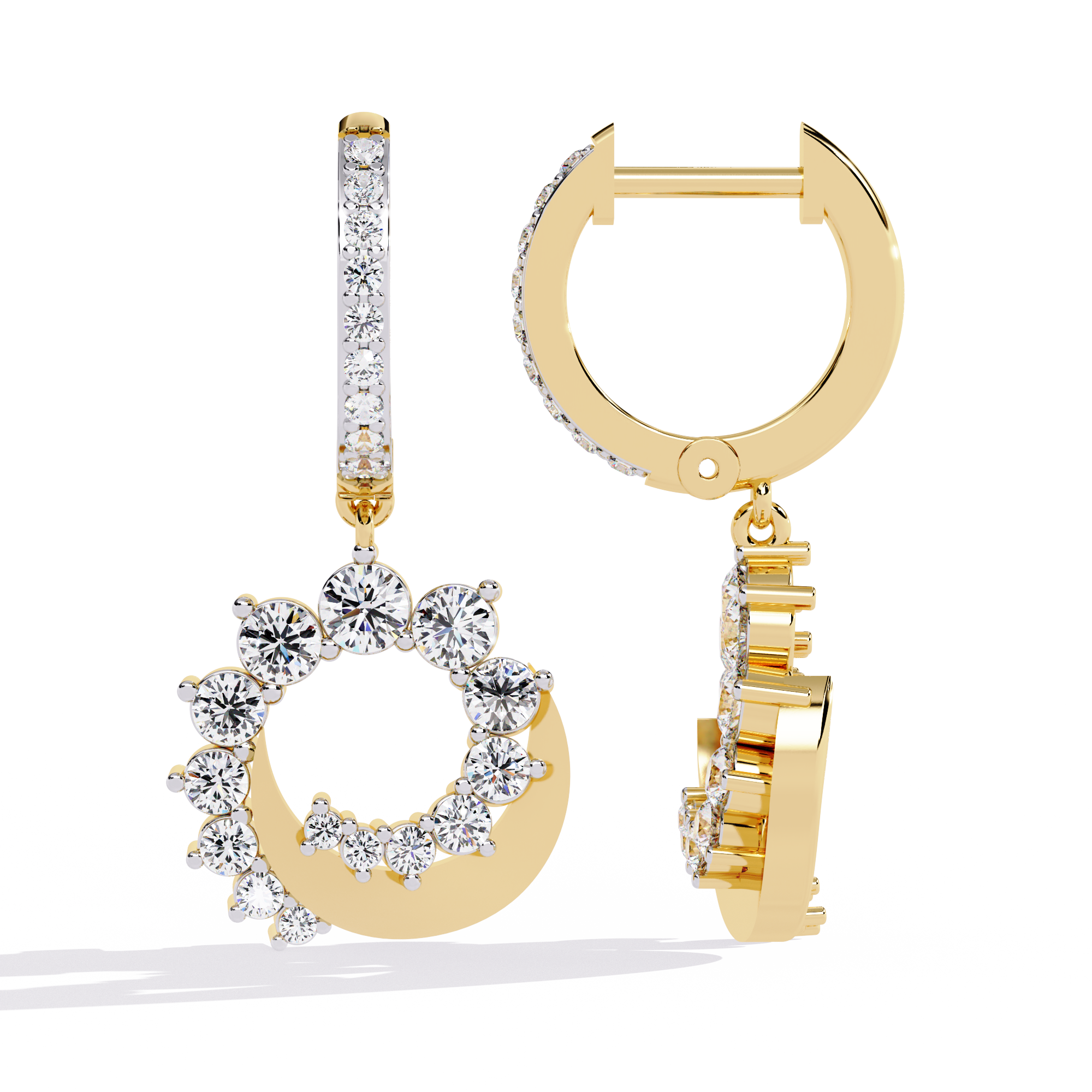 Love on The Side Diamond Earrings - Asymmetrical Dazzle