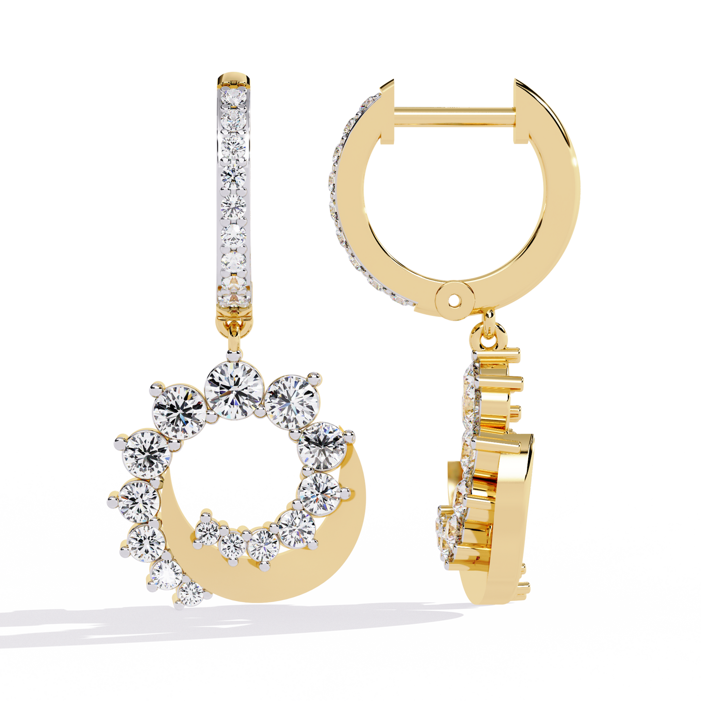 Love on The Side Diamond Earrings - Asymmetrical Dazzle
