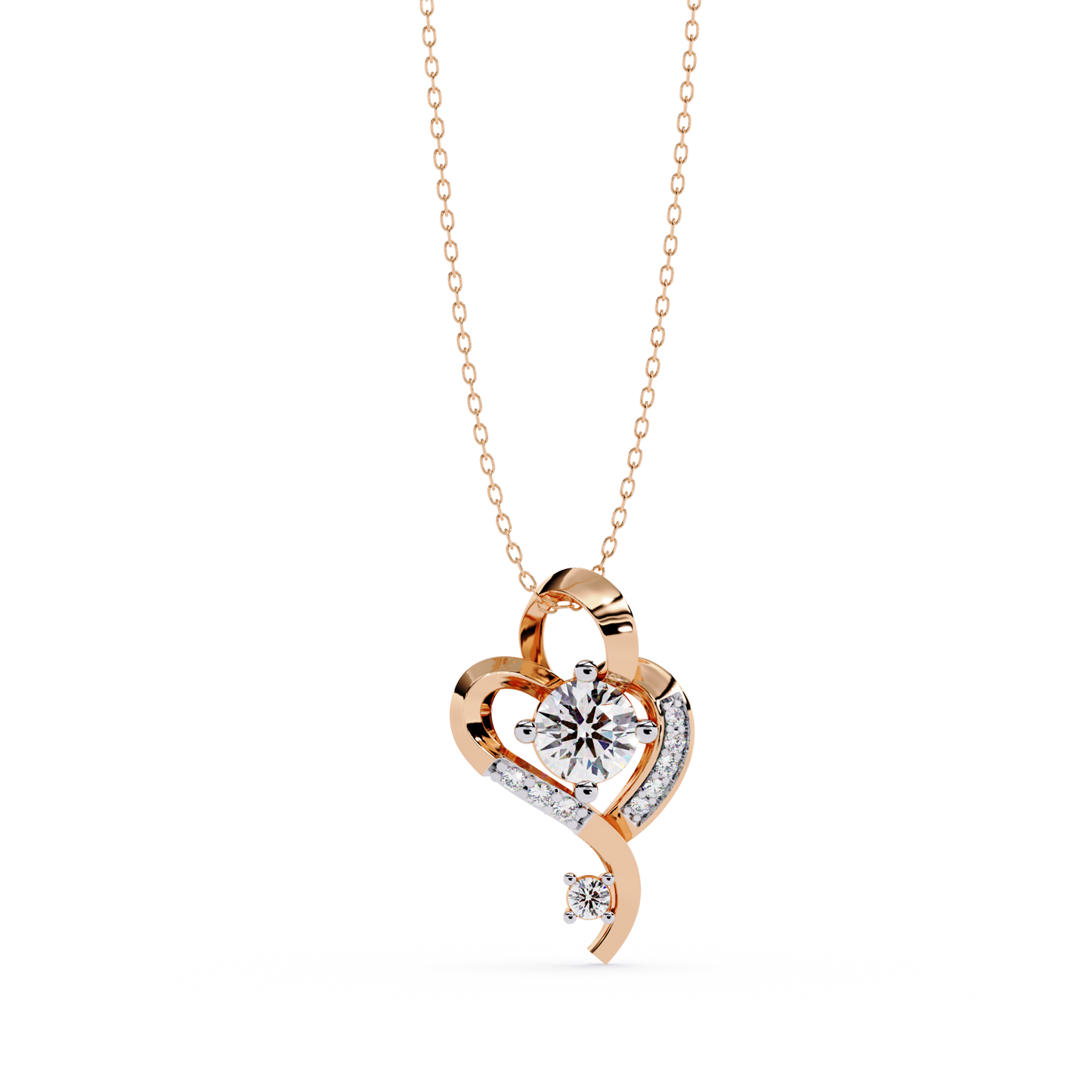 Butterfly Roundy Lab Grown Diamond Pendant