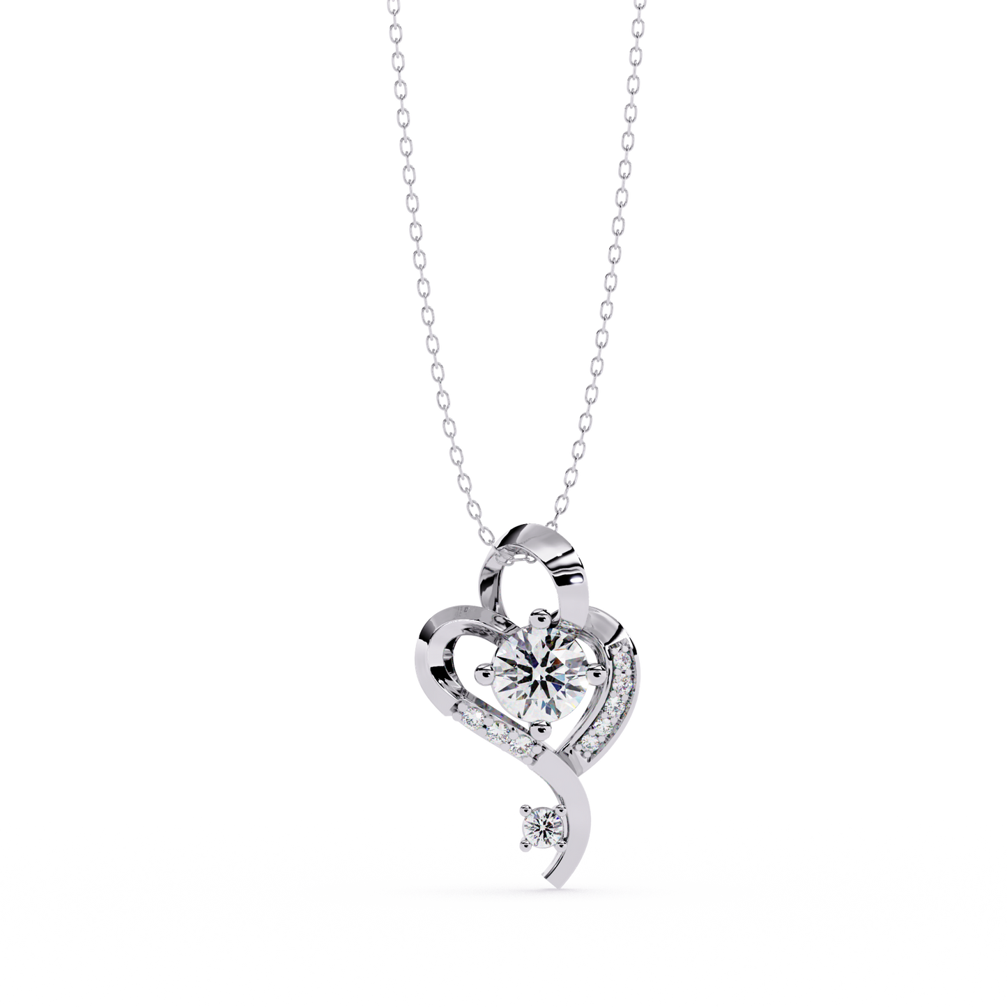 Butterfly Roundy Lab Grown Diamond Pendant