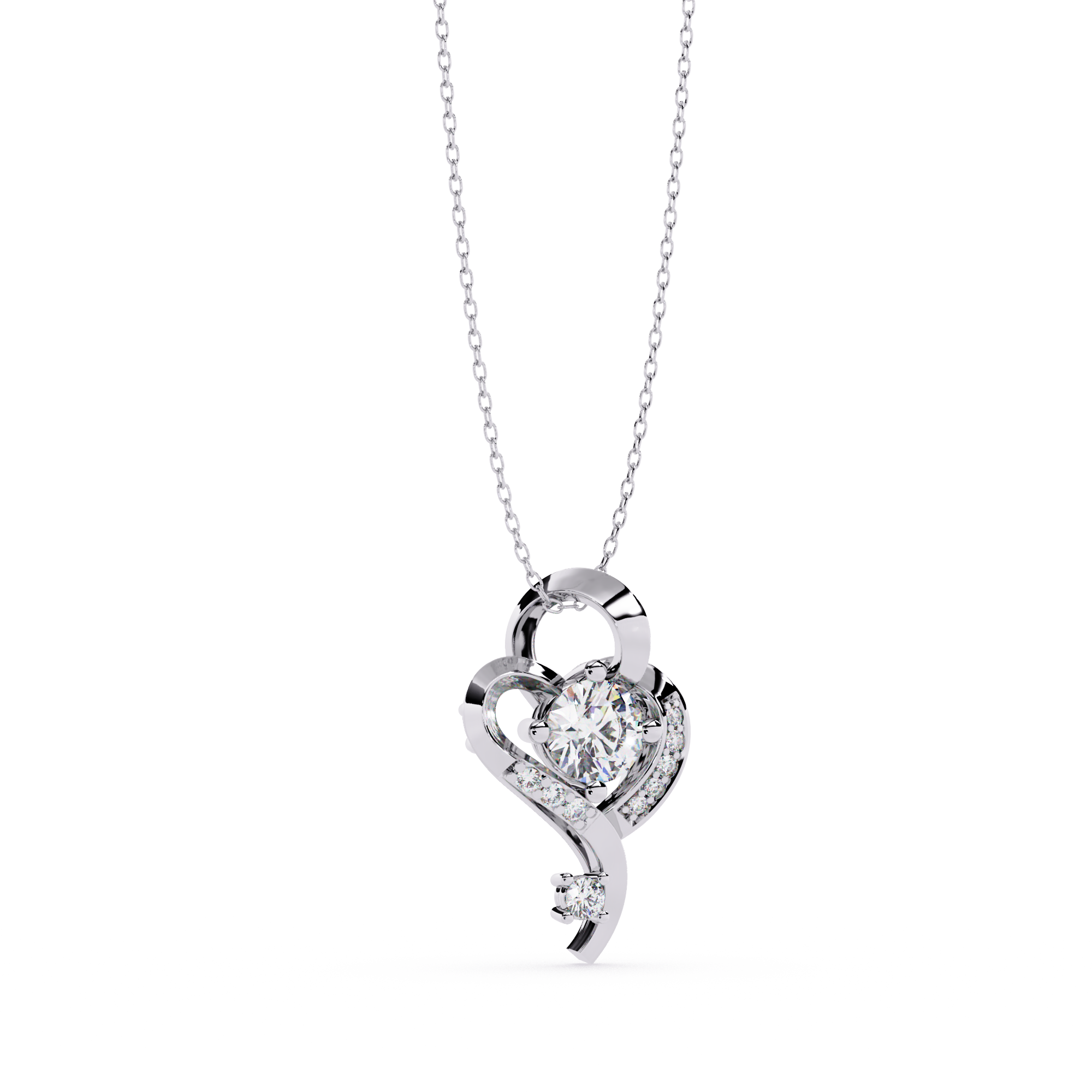Butterfly Roundy Lab Grown Diamond Pendant
