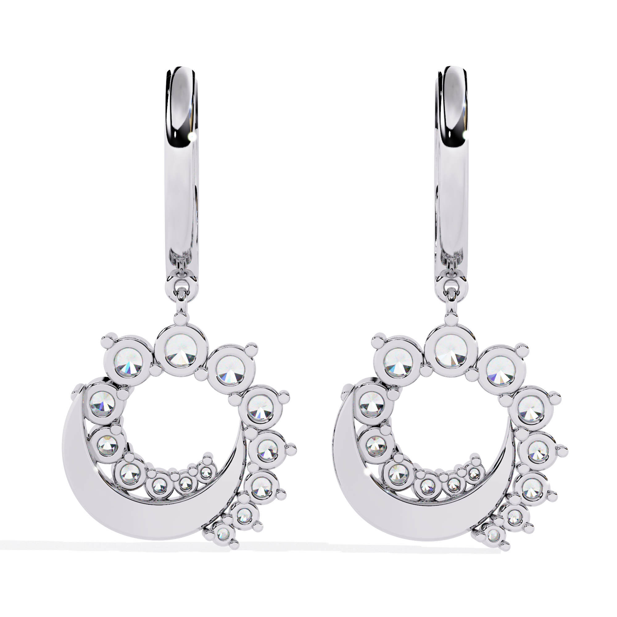 Love on The Side Diamond Earrings - Asymmetrical Dazzle