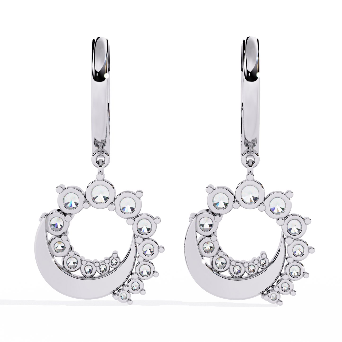 Love on The Side Diamond Earrings - Asymmetrical Dazzle
