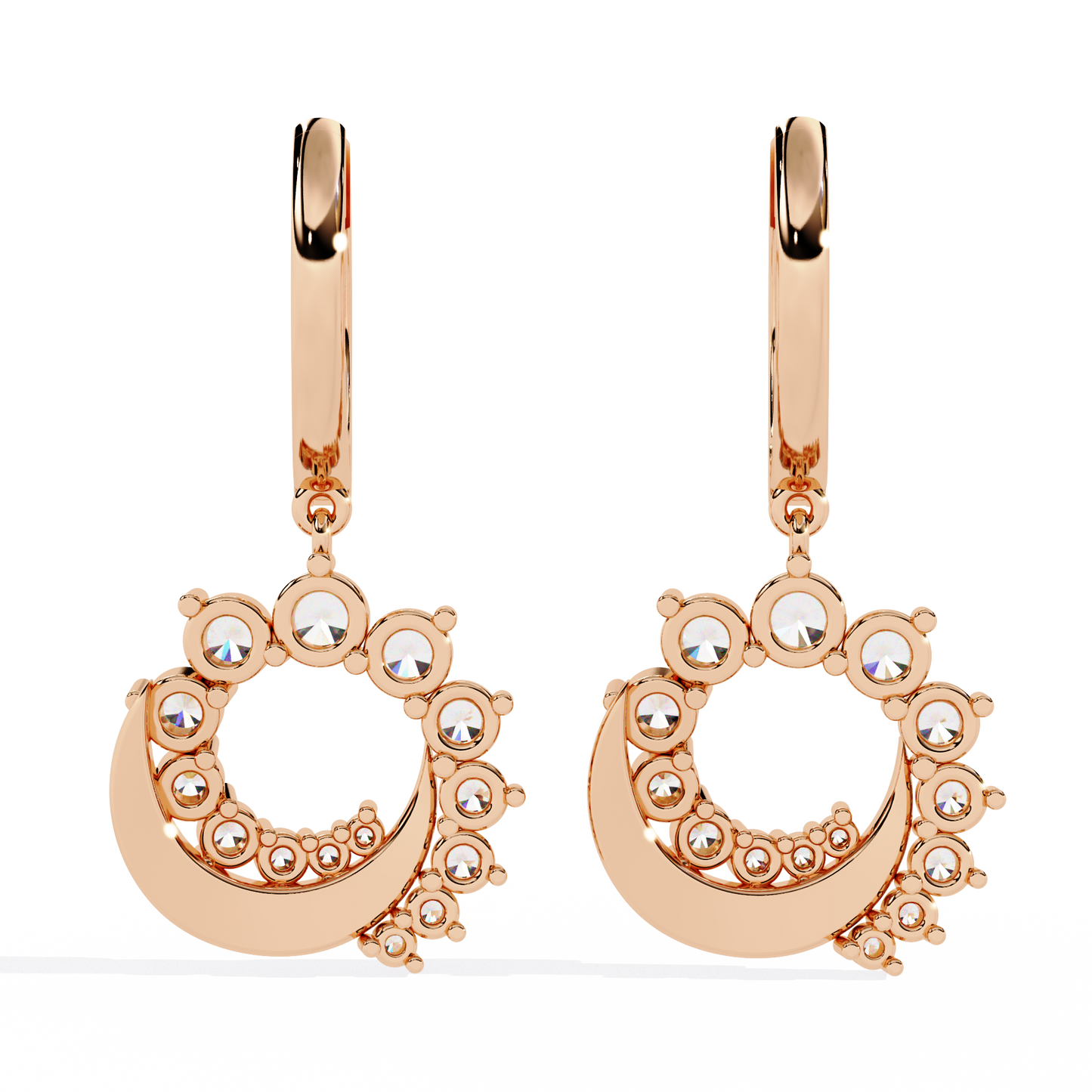 Love on The Side Diamond Earrings - Asymmetrical Dazzle