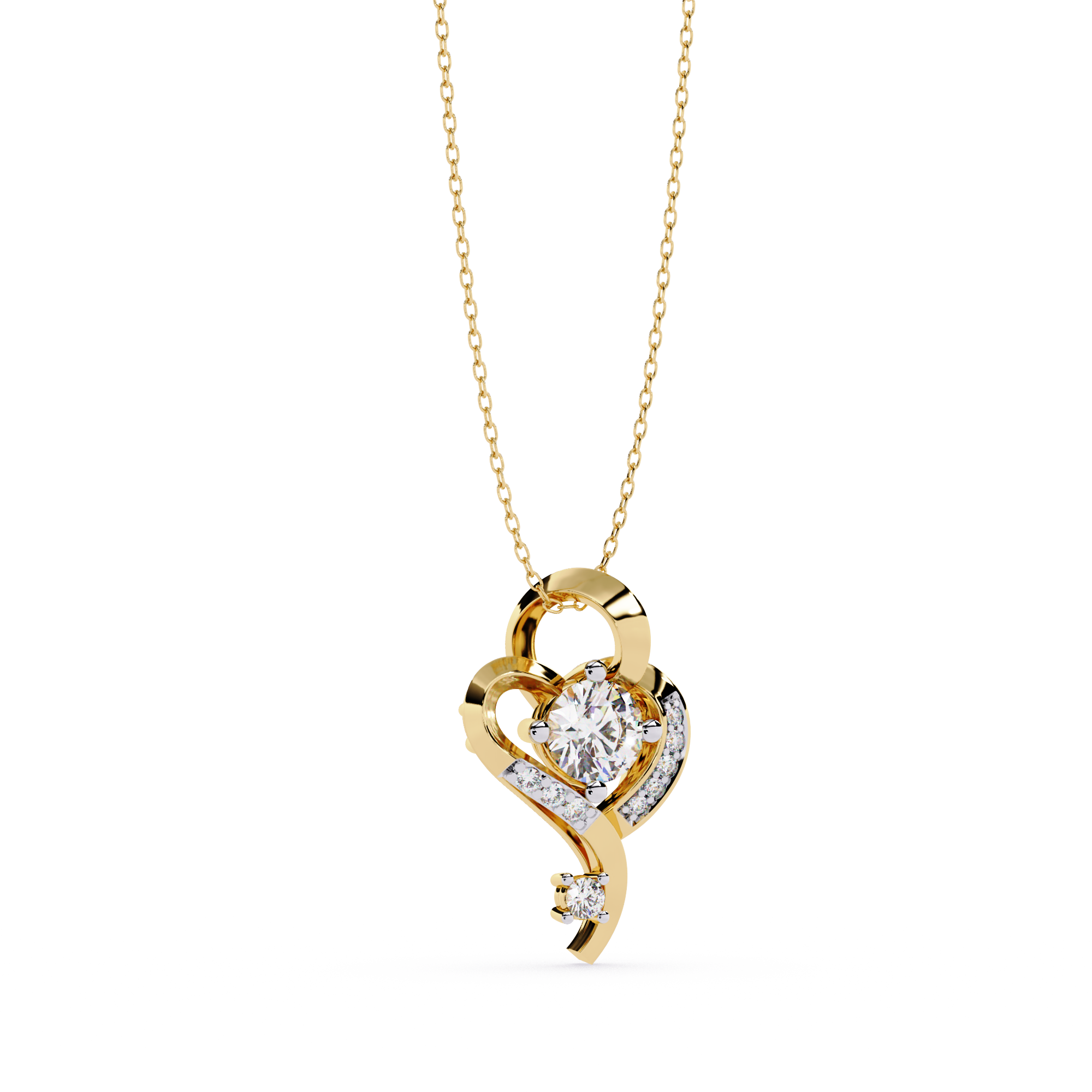 Butterfly Roundy Lab Grown Diamond Pendant