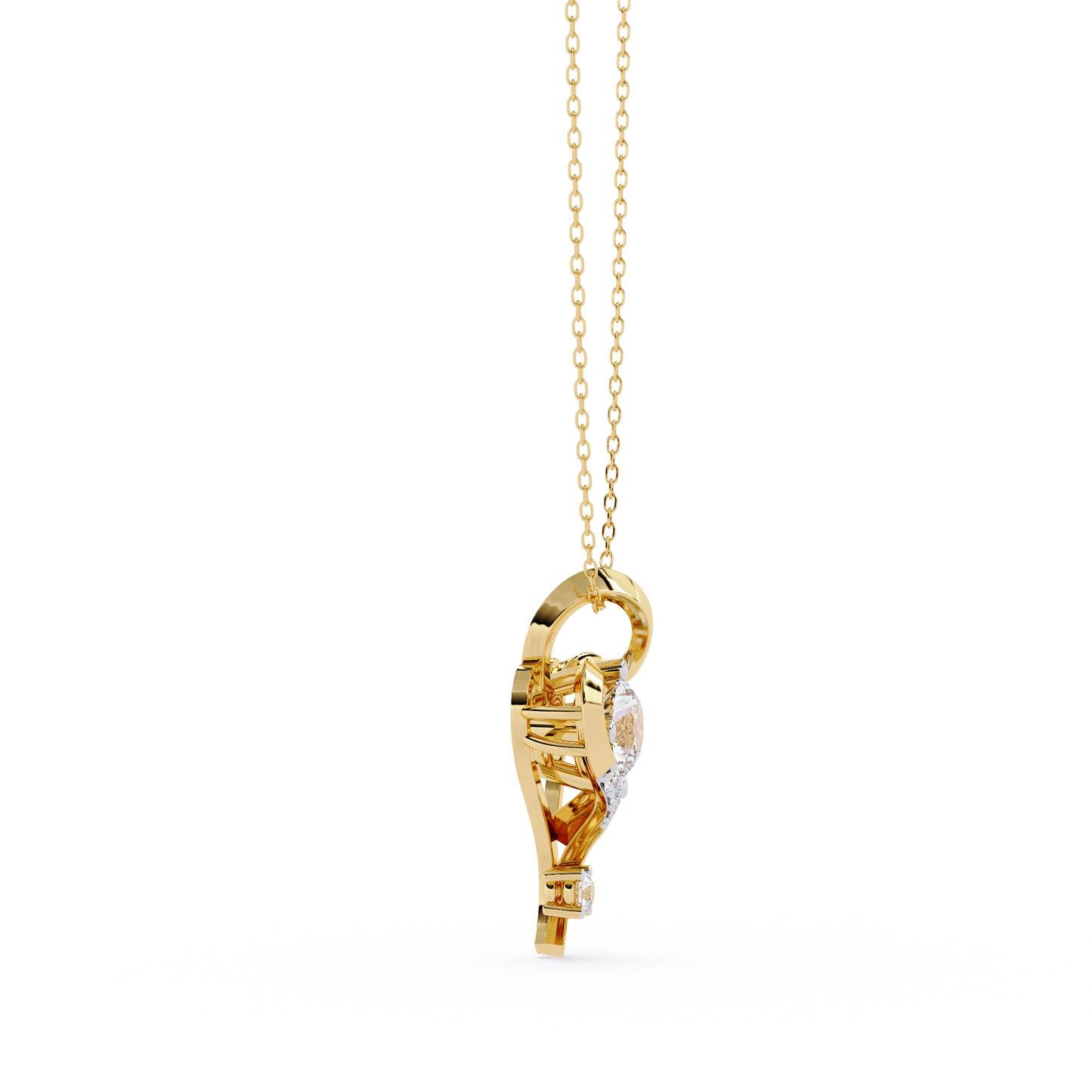 Butterfly Roundy Lab Grown Diamond Pendant