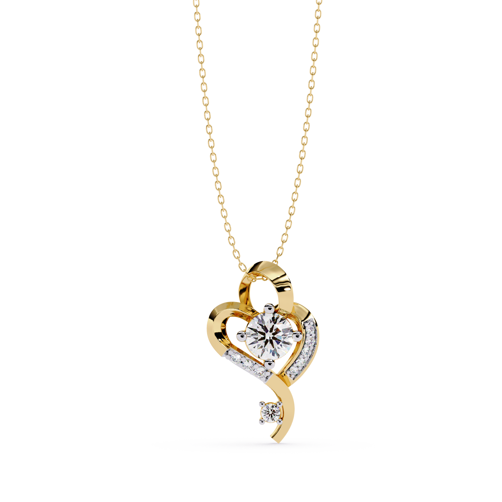 Butterfly Roundy Lab Grown Diamond Pendant