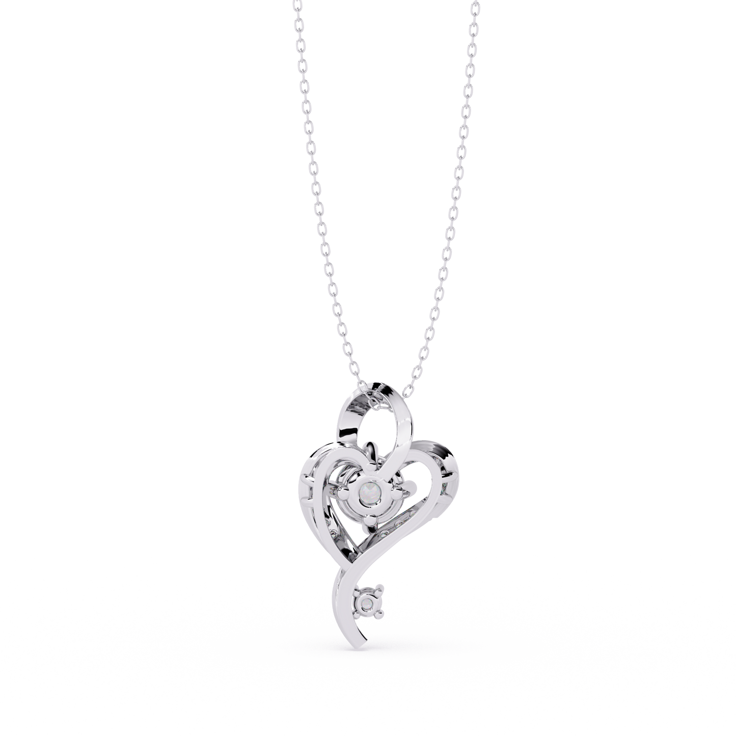 Butterfly Roundy Lab Grown Diamond Pendant