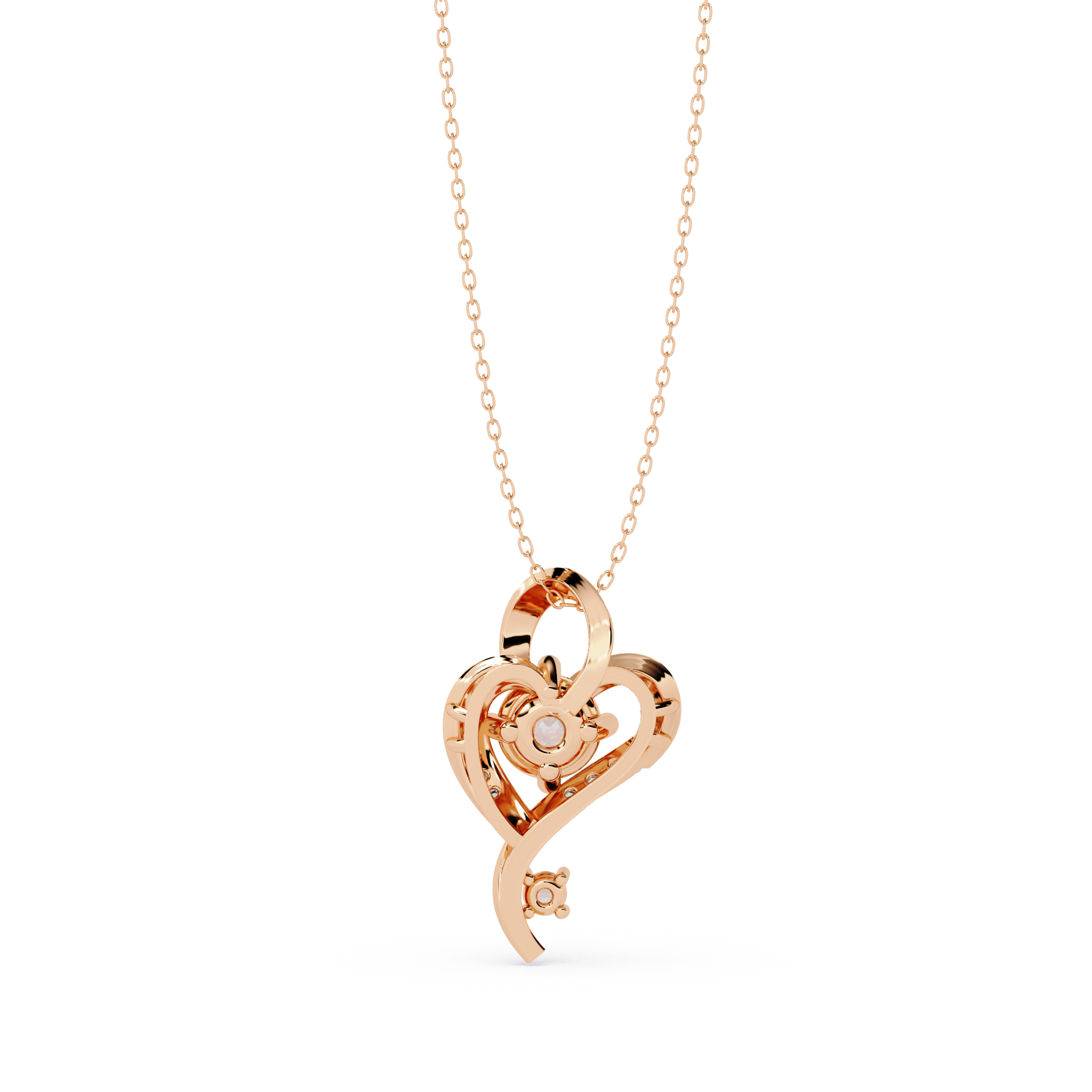Butterfly Roundy Lab Grown Diamond Pendant
