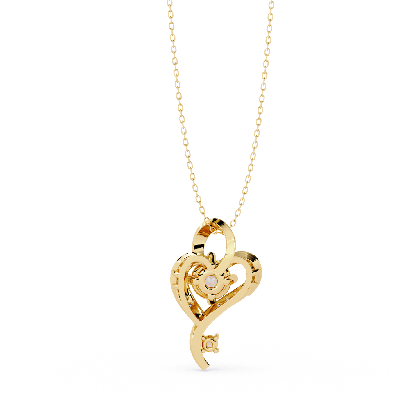 Butterfly Roundy Lab Grown Diamond Pendant