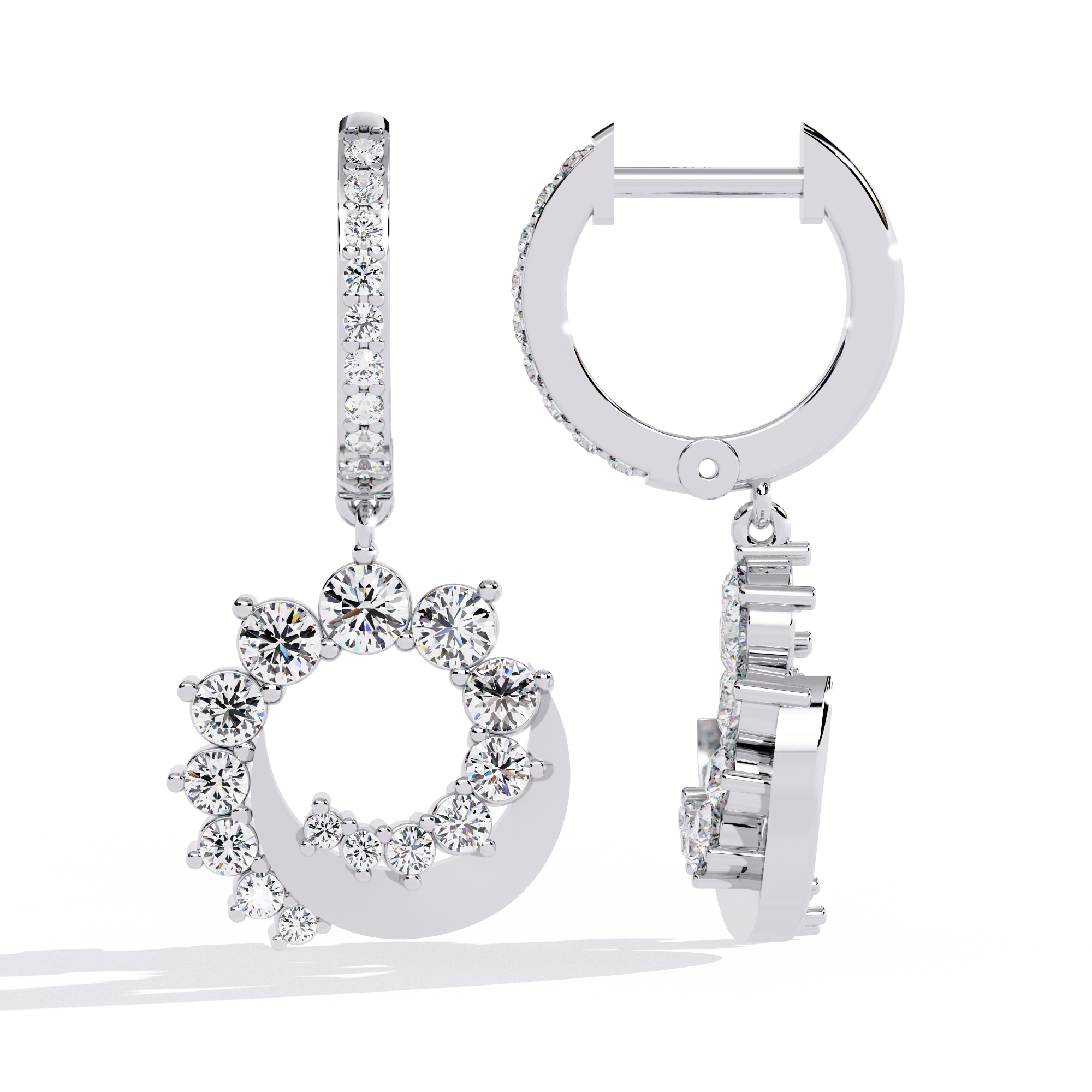 Love on The Side Diamond Earrings - Asymmetrical Dazzle
