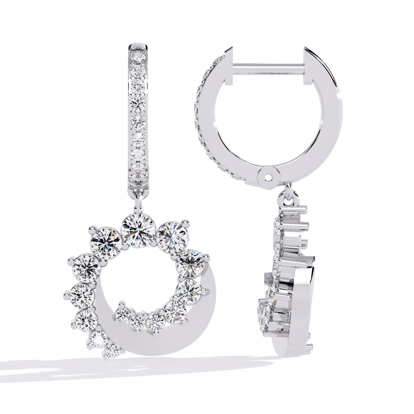 Love on The Side Diamond Earrings - Asymmetrical Dazzle