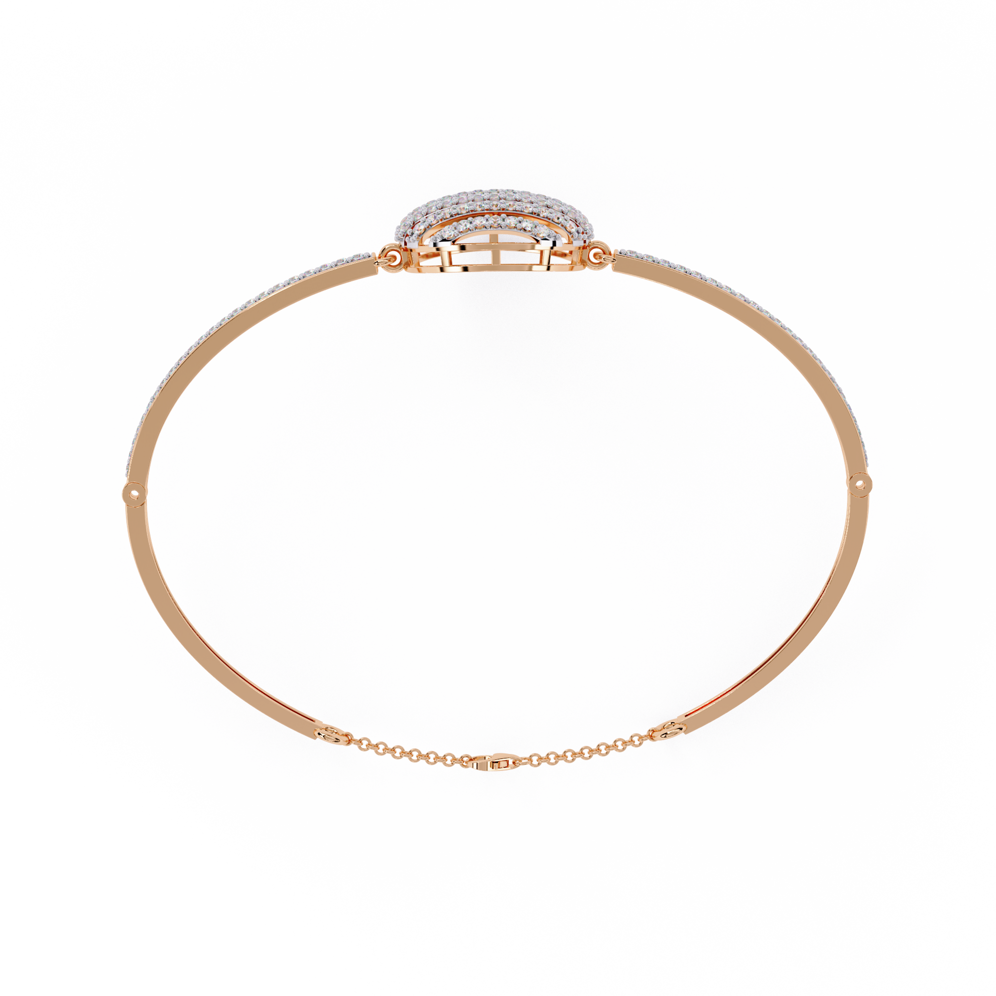 Striking Diamond Bracelet with Layered