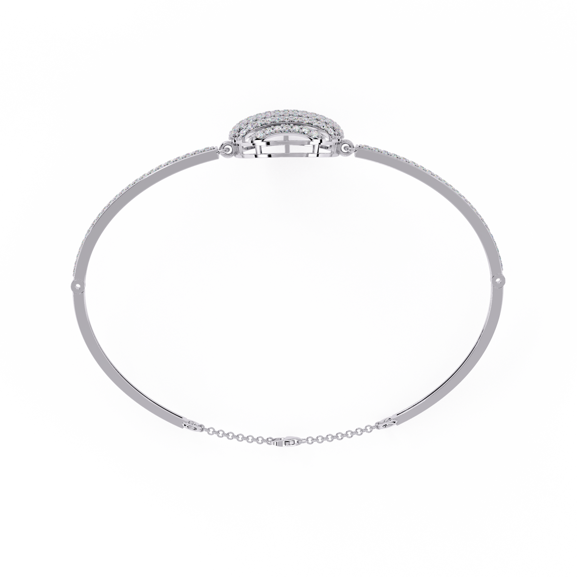 Striking Diamond Bracelet with Layered