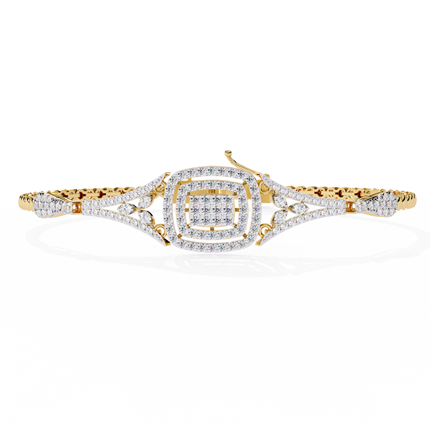 Buy Classic Cluster Lab Grown Diamond Bangle Timeless Style