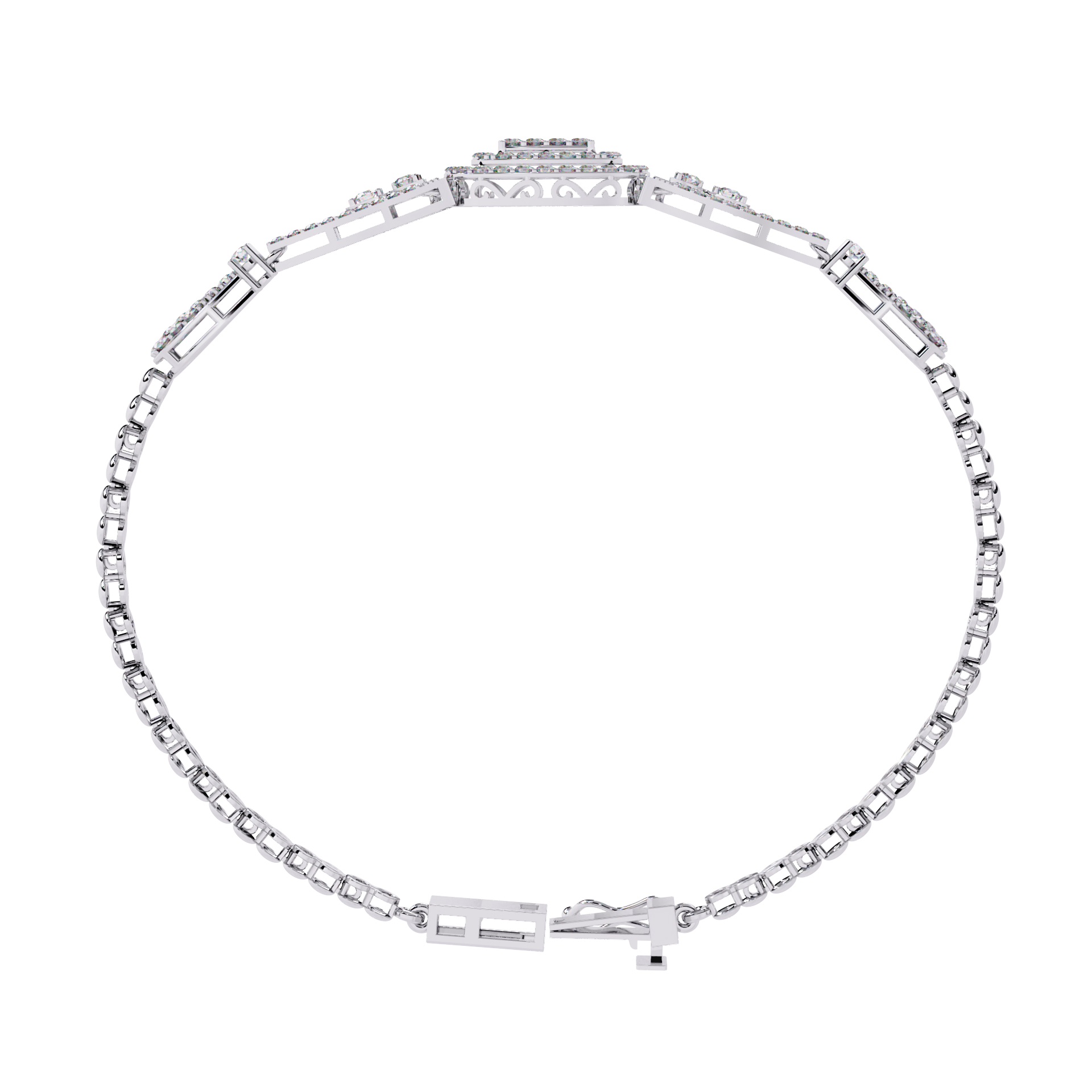 Buy Classic Cluster Lab Grown Diamond Bangle Timeless Style