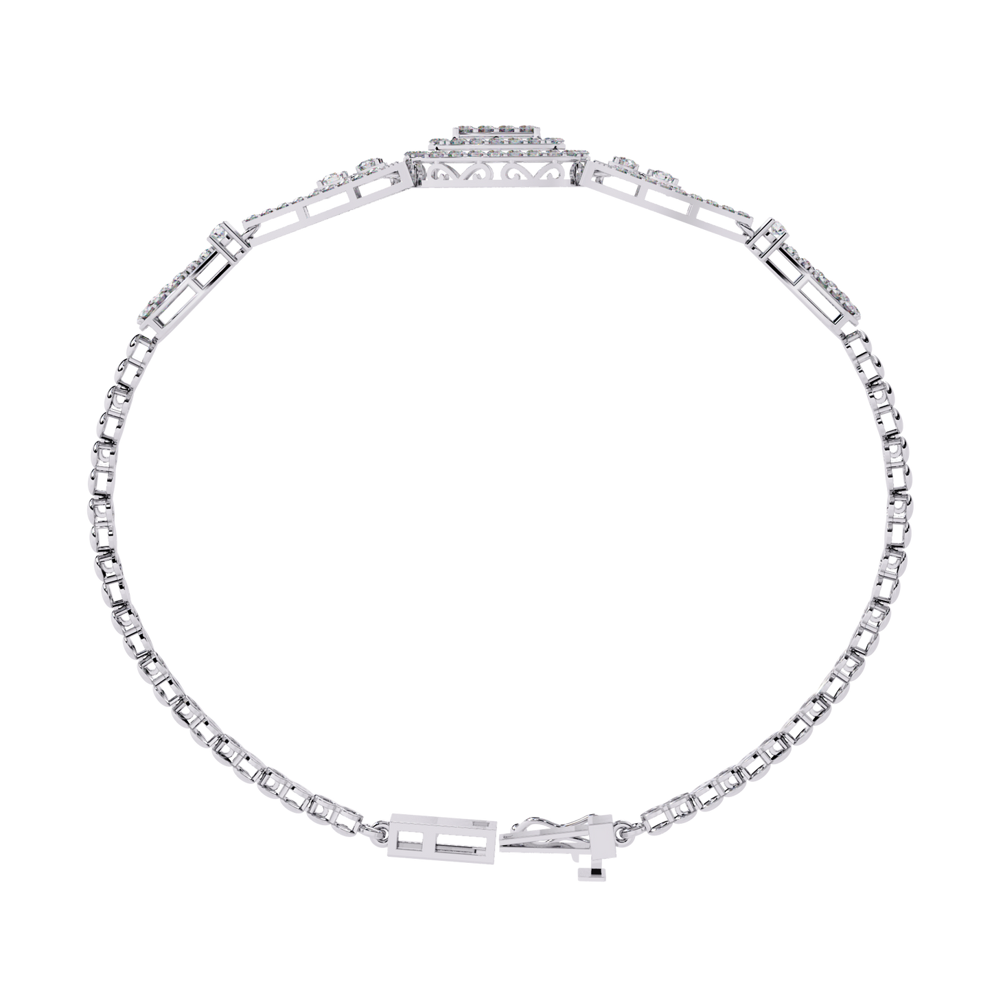 Buy Classic Cluster Lab Grown Diamond Bangle Timeless Style
