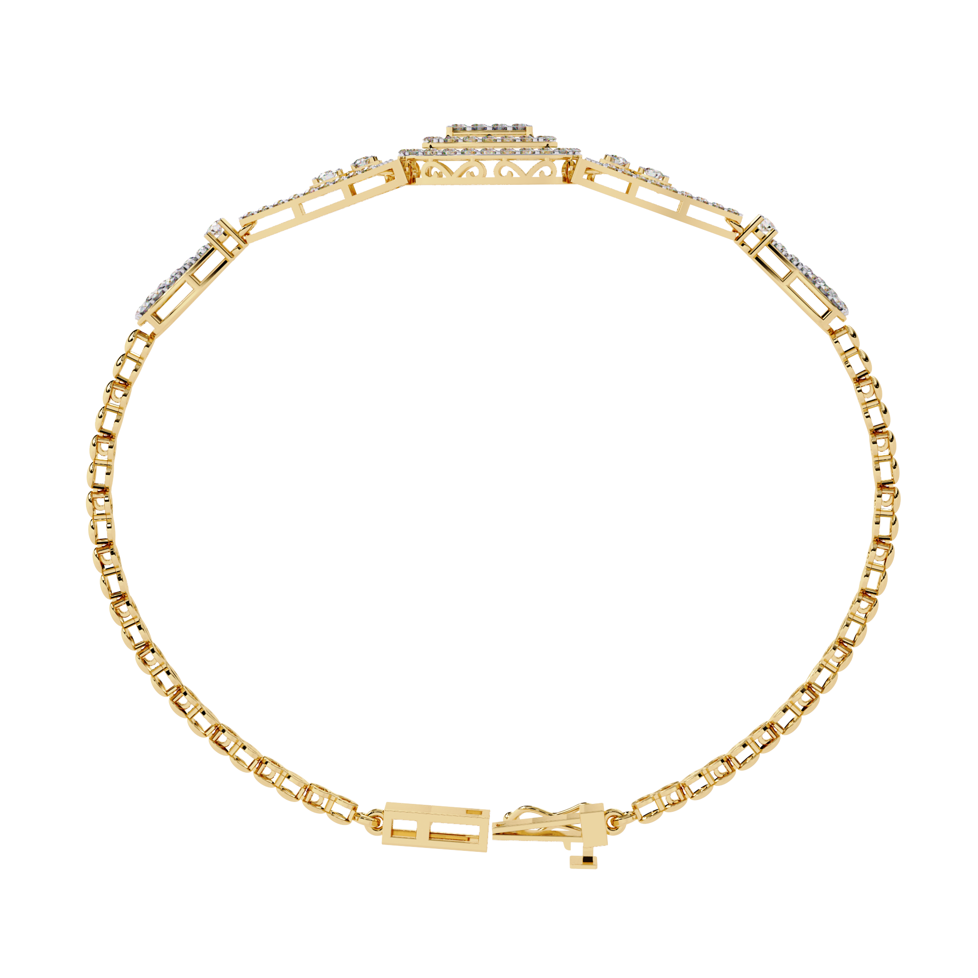 Buy Classic Cluster Lab Grown Diamond Bangle Timeless Style