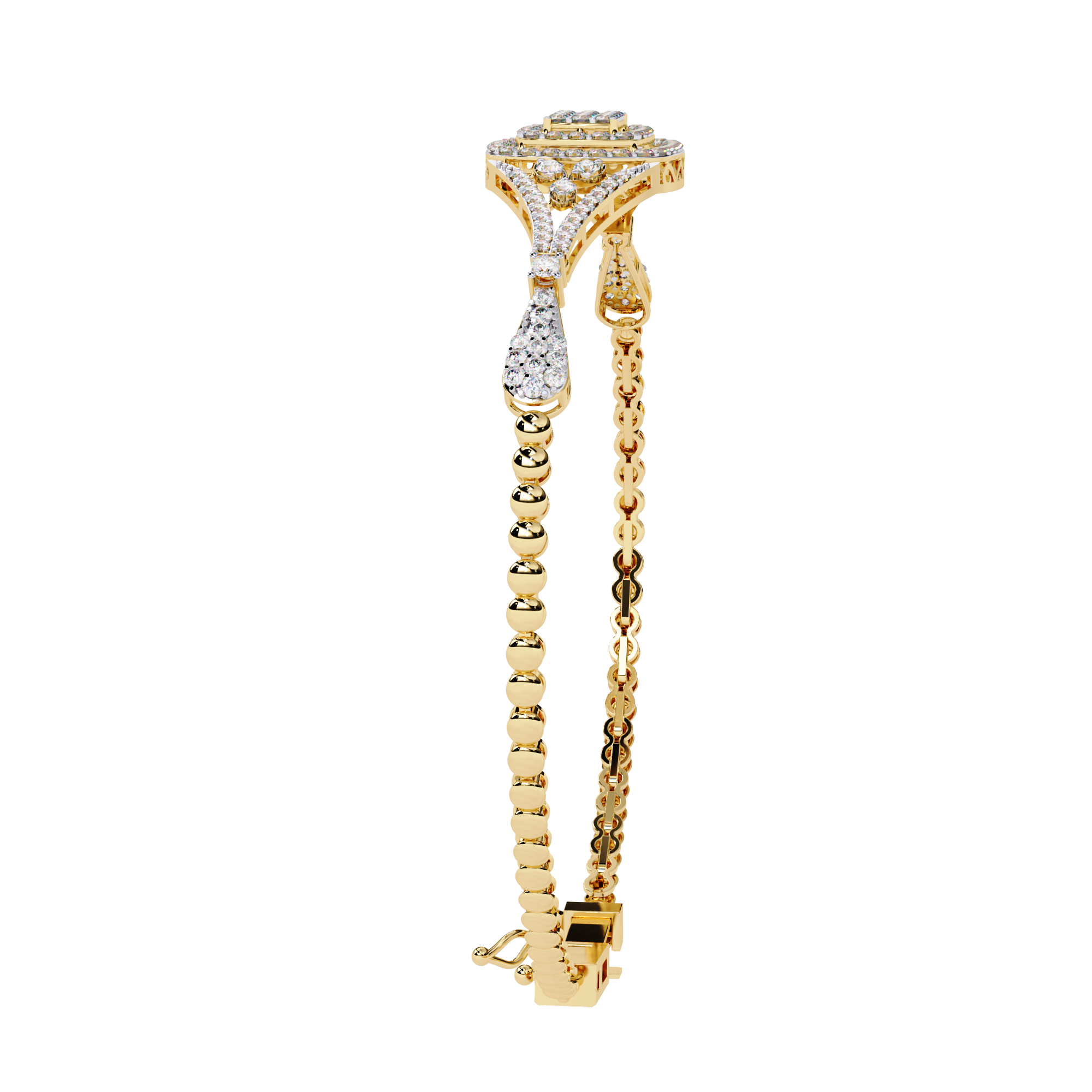 Buy Classic Cluster Lab Grown Diamond Bangle Timeless Style