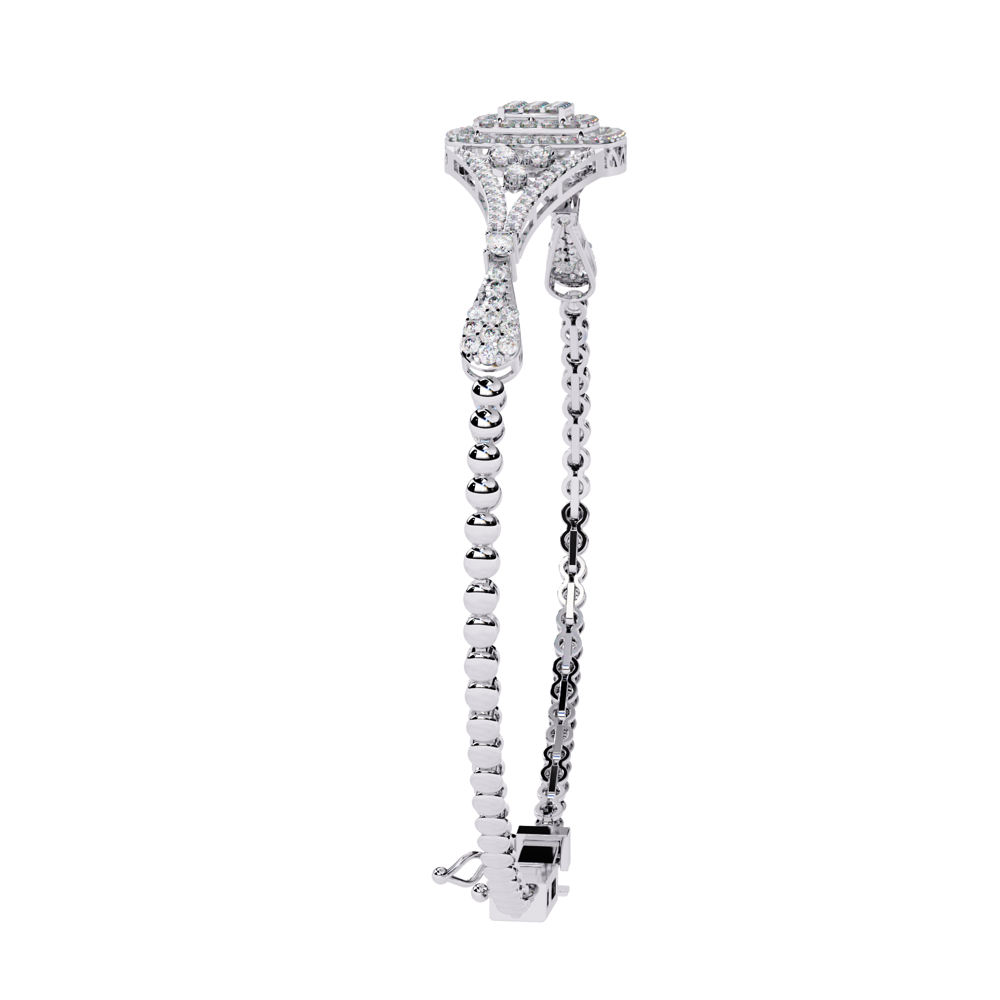 Buy Classic Cluster Lab Grown Diamond Bangle Timeless Style