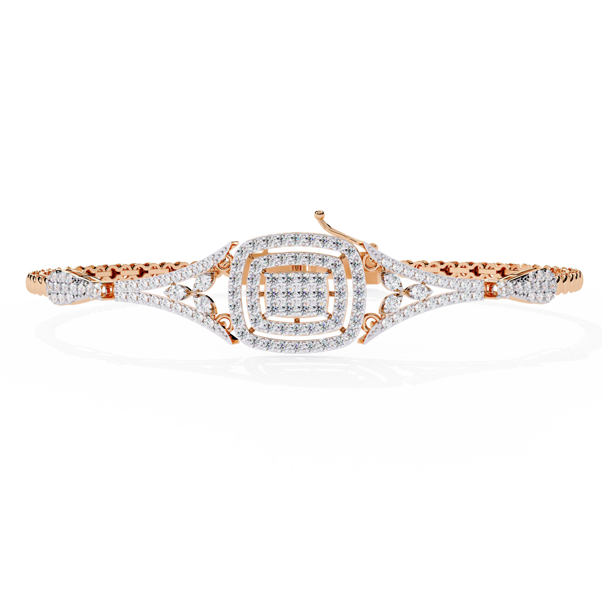 Buy Classic Cluster Lab Grown Diamond Bangle Timeless Style