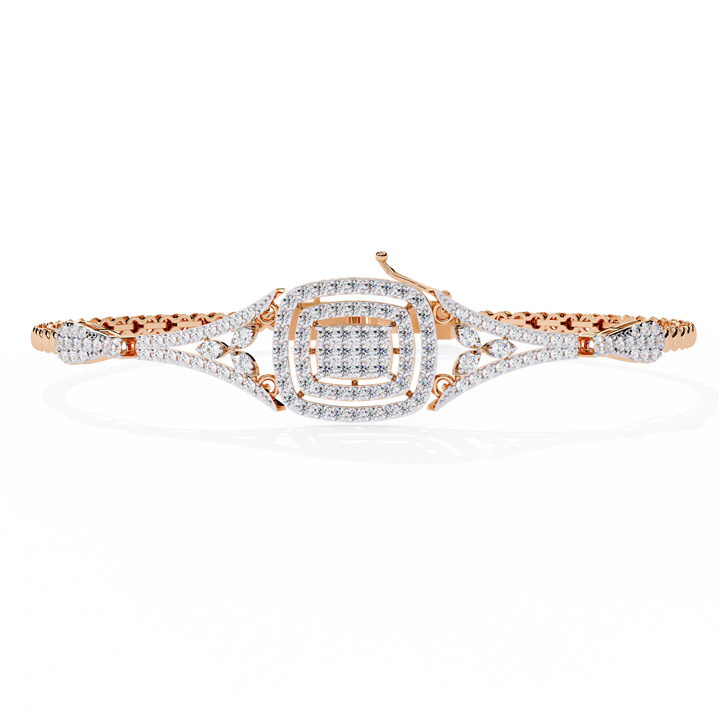 Buy Classic Cluster Lab Grown Diamond Bangle Timeless Style